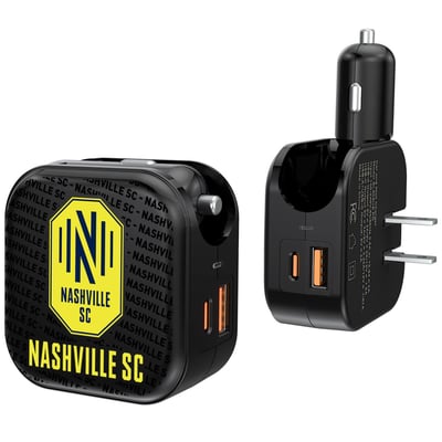 Nashville SC Text Backdrop Design USB Charger