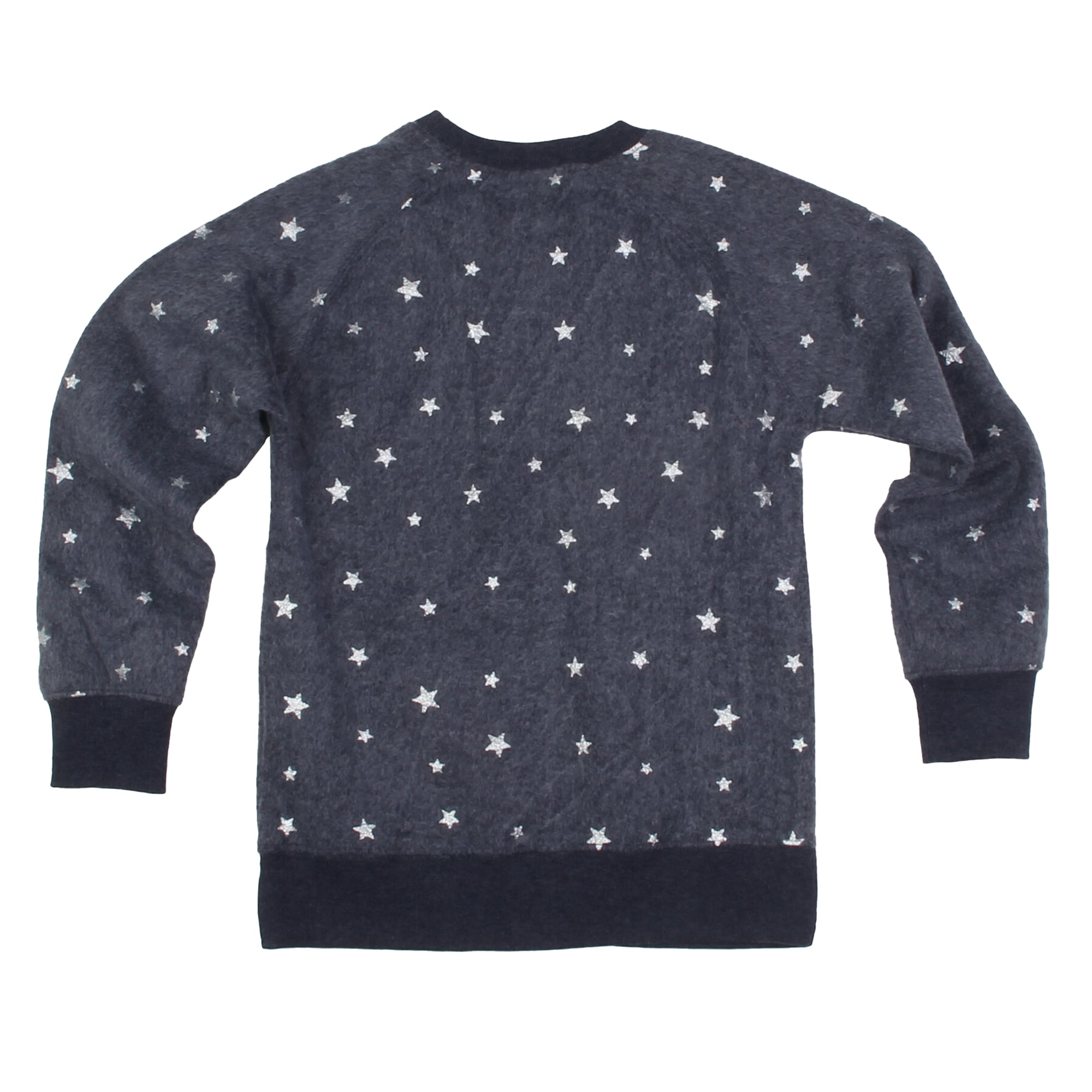 Girls Youth Wes & Willy Navy Midshipmen Shimmer Star Reverse Fleece Sweatshirt