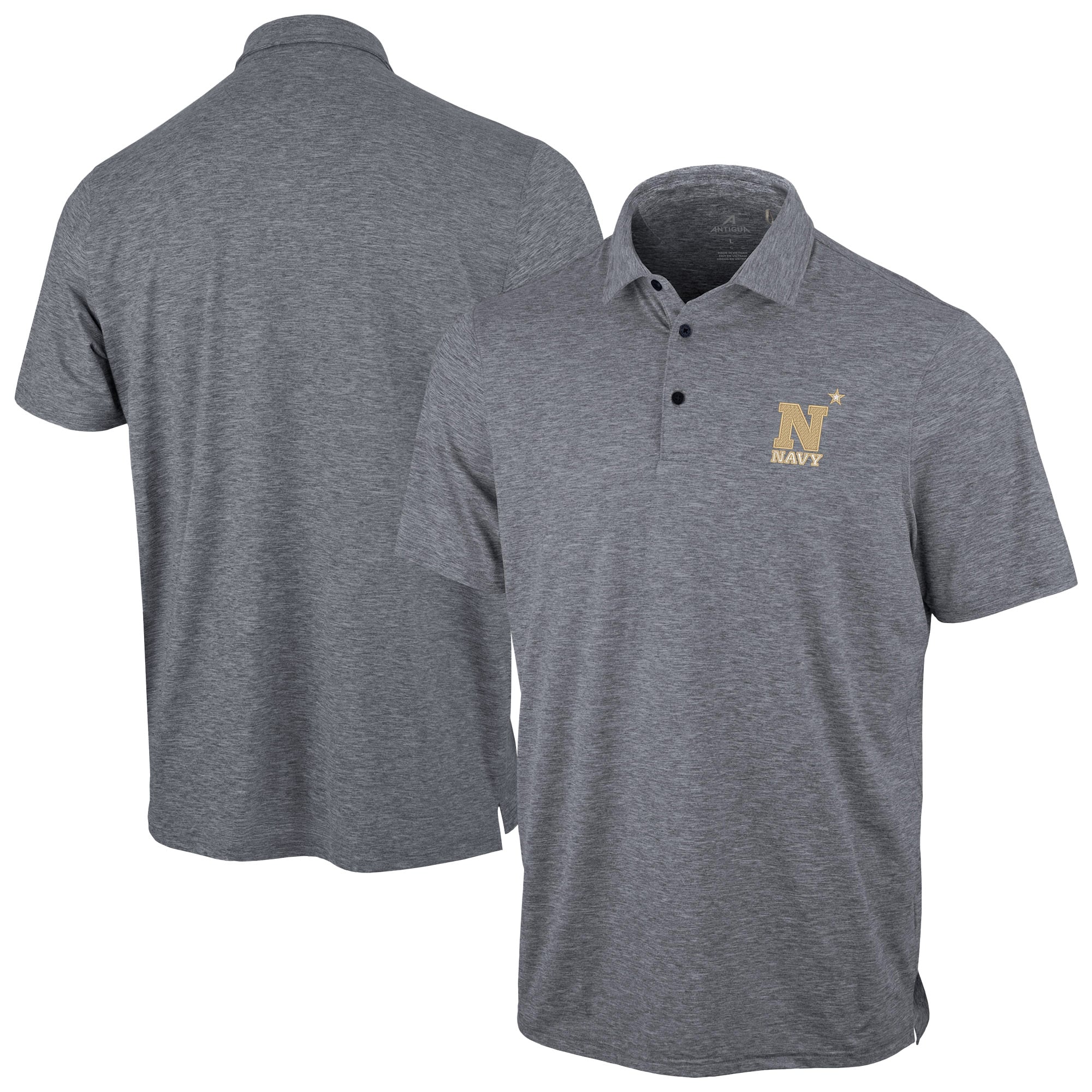Polo statique Antigua Heather Navy pour homme