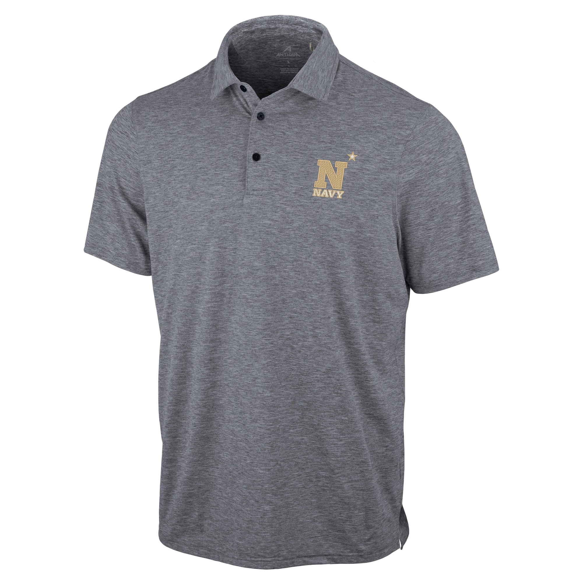 Polo statique Antigua Heather Navy pour homme