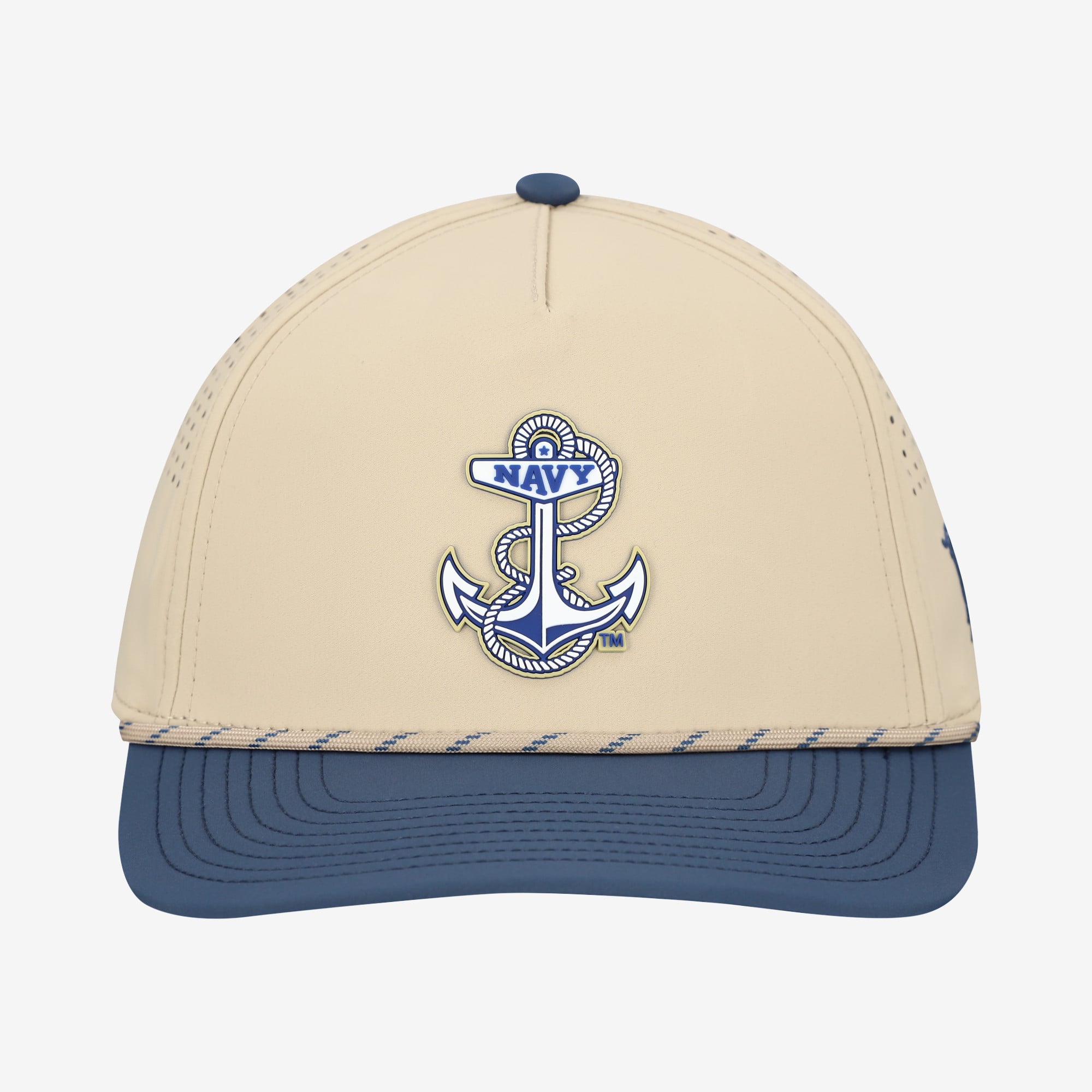 Men's Branded Bills  Khaki/Navy Navy Midshipmen Classic Adjustable Rope Hat