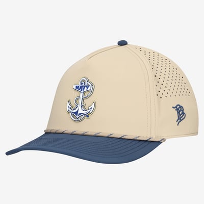  Navy Midshipmen Branded Bills Classic Adjustable Rope Hat - Khaki/Navy