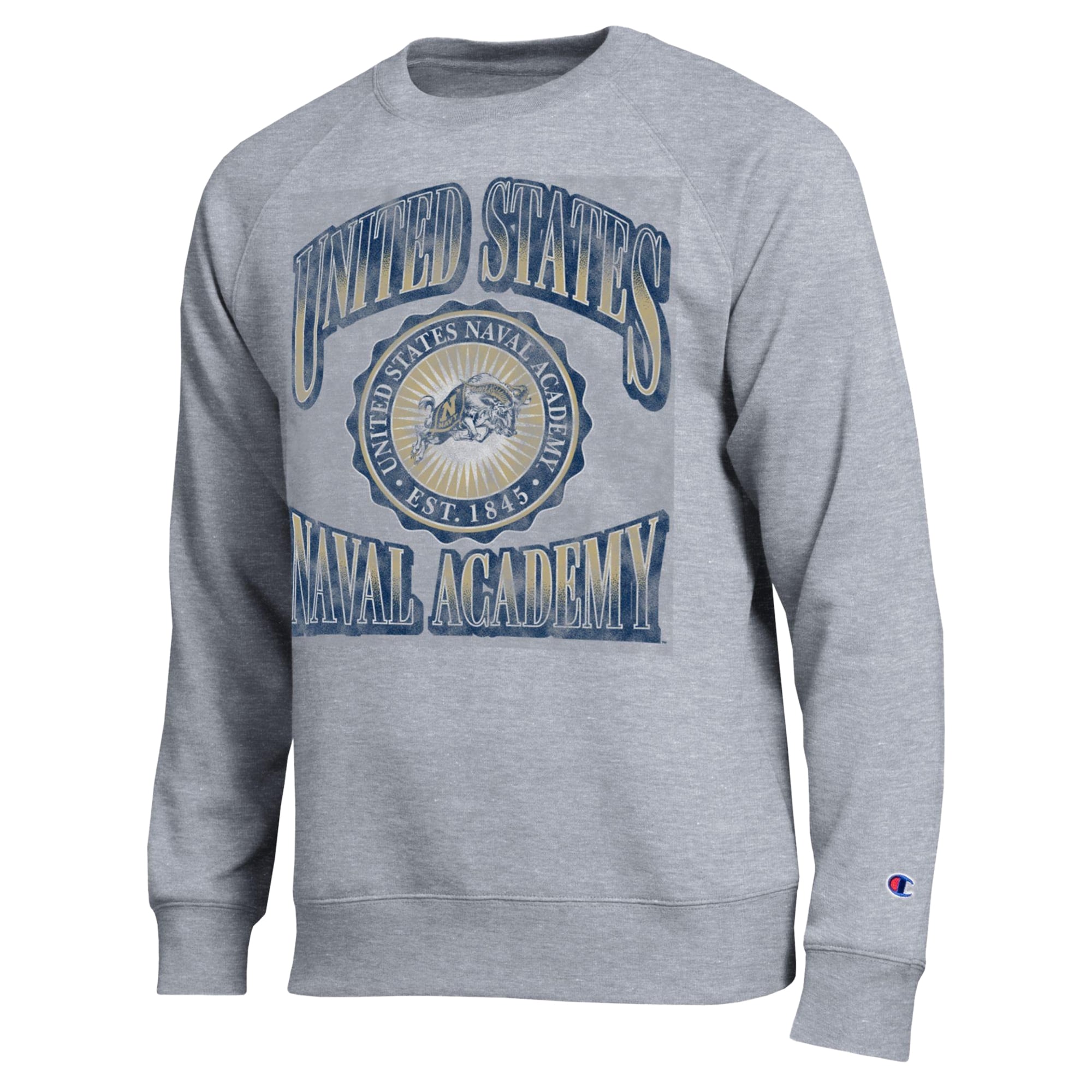 Men's Champion Heather Gray Navy Midshipmen All-Star Sweatshirt