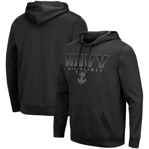 US Naval Academy Midshipmen Basic Block Hooded Sweatshirt - Navy Blue, Licensed Apparel