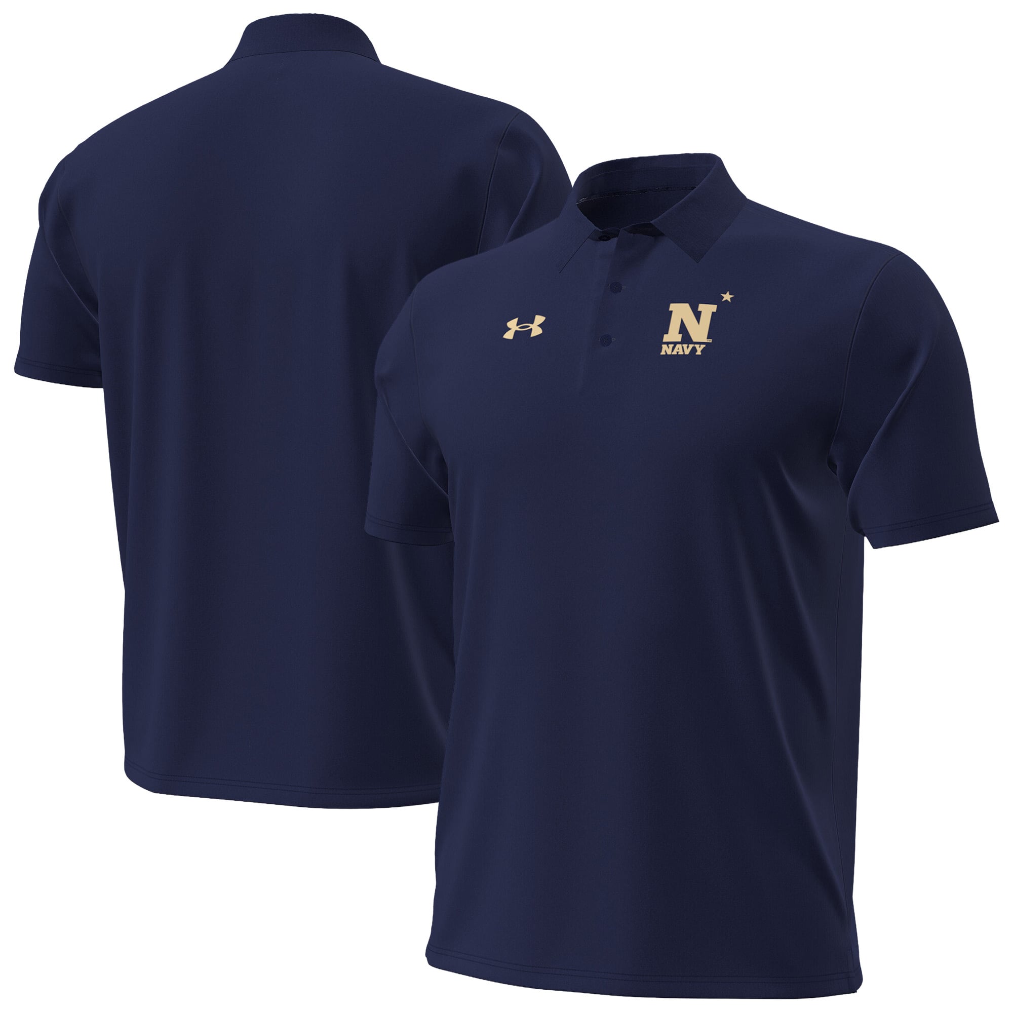 Polo Under Armour pour homme, coloris marine, collection Midshipmen 2026, gamme Sideline ArmourDry