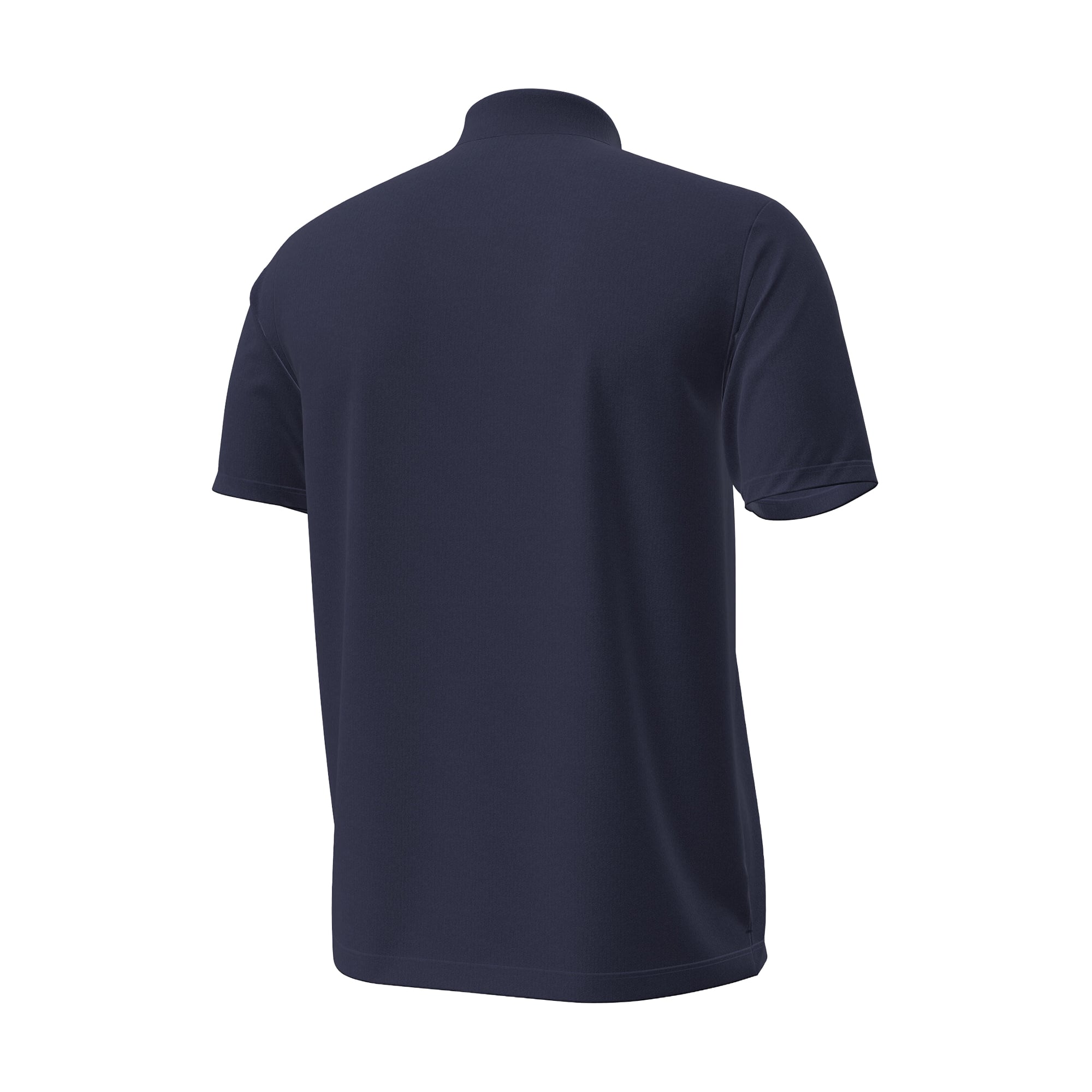 Polo Under Armour bleu marine pour homme, modèle Midshipmen 2026, à rayures sur la poitrine, édition spéciale séries éliminatoires.