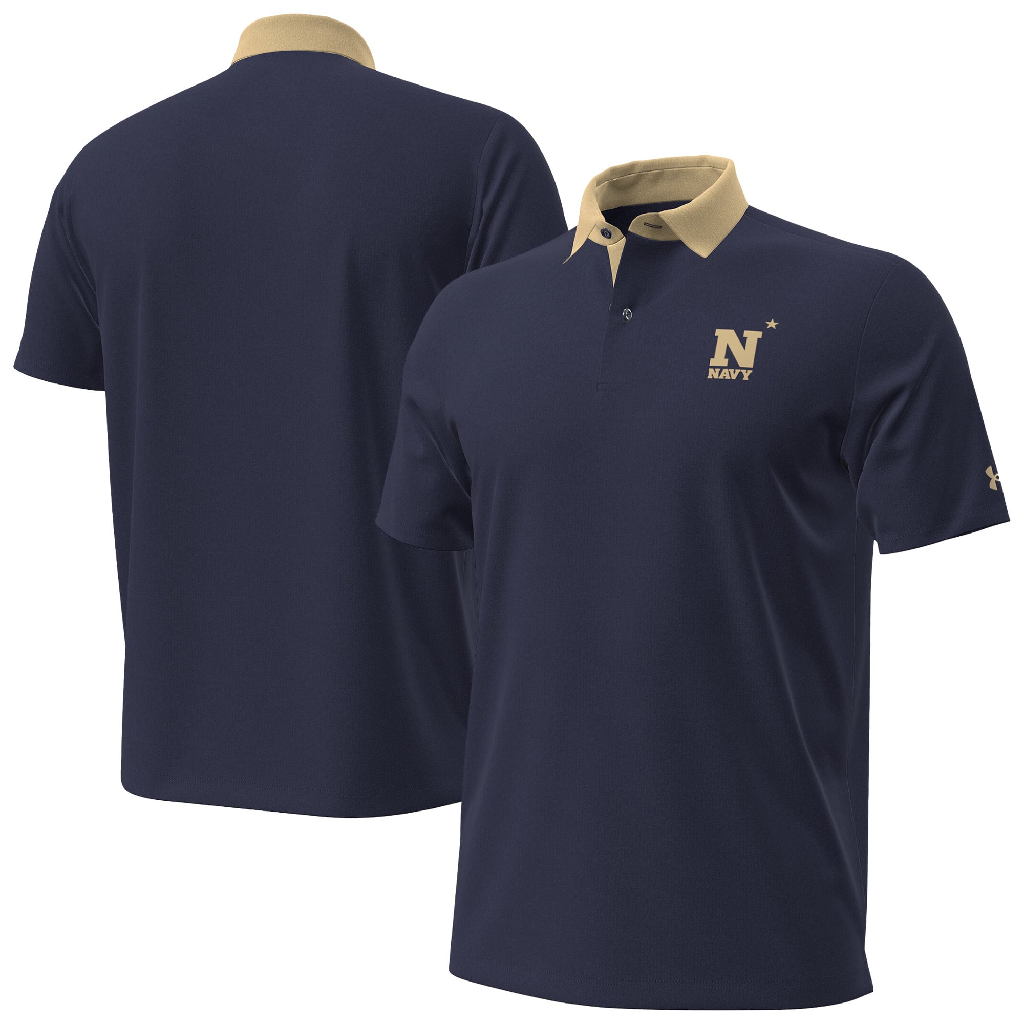 Polo fantaisie Under Armour Navy Midshipmen 2026 pour homme