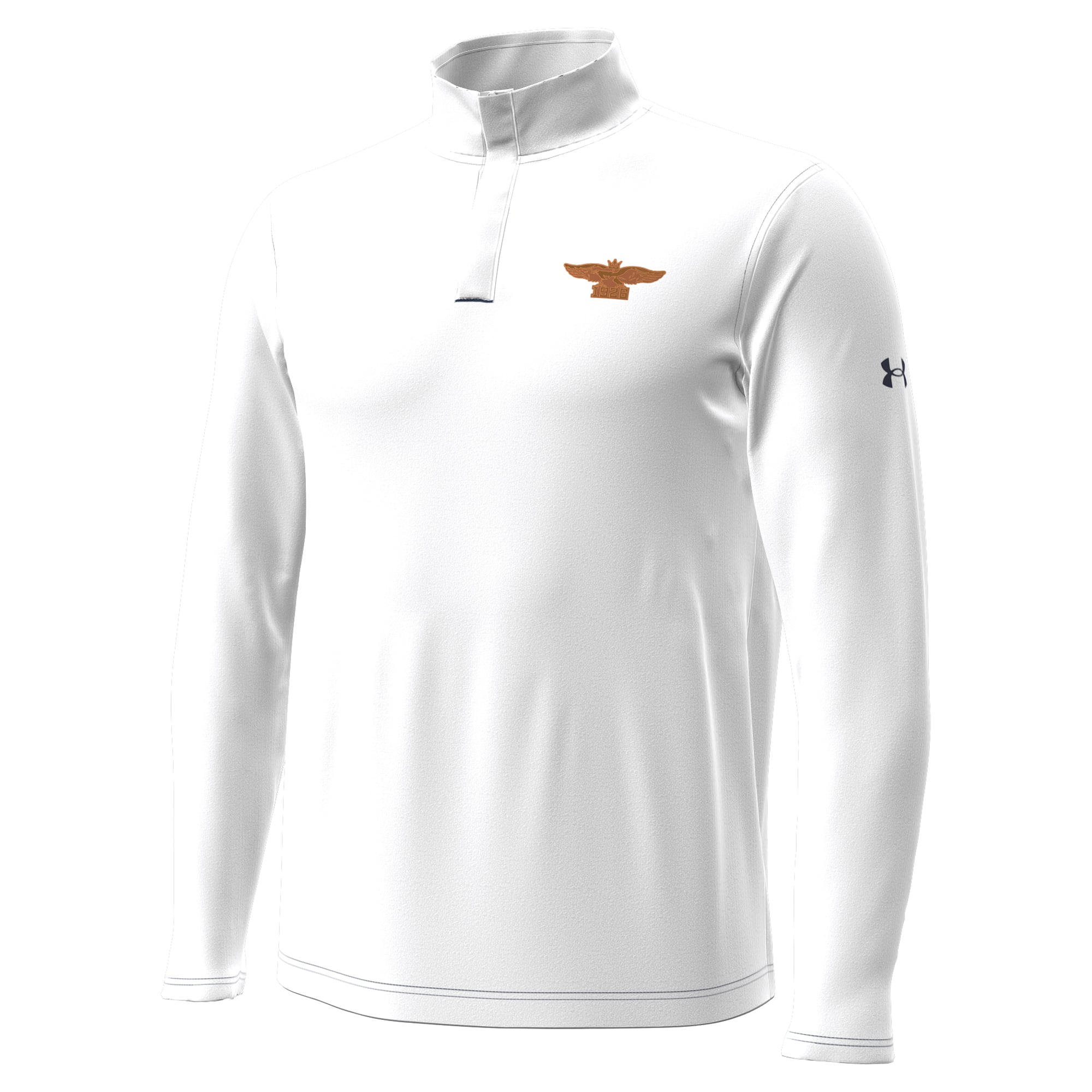Pull à col zippé Under Armour Navy pour homme, édition spéciale 100e anniversaire du championnat national des Midshipmen de la Marine américaine