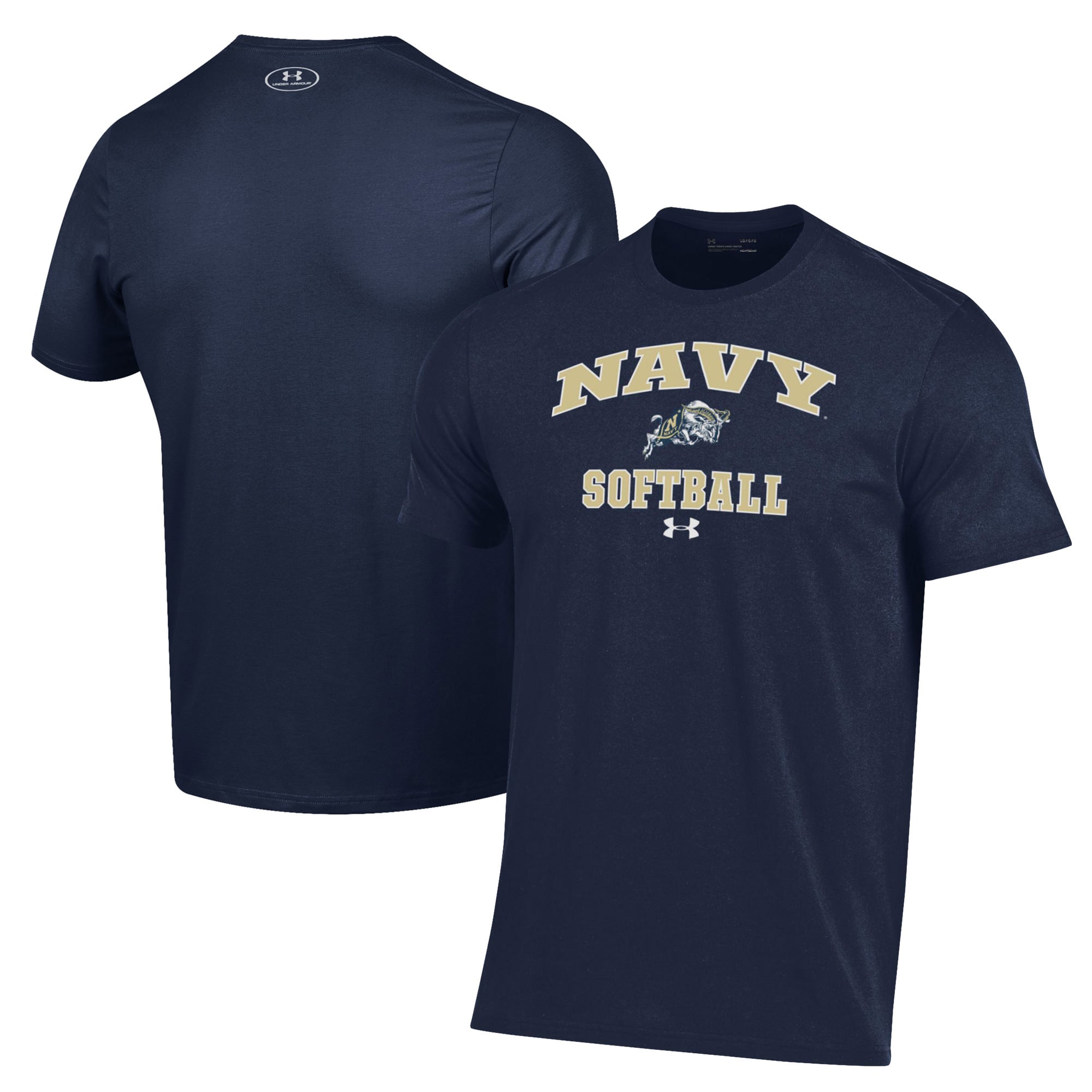 Men's Under Armour Navy Navy Midshipmen Softball Performance T-Shirt