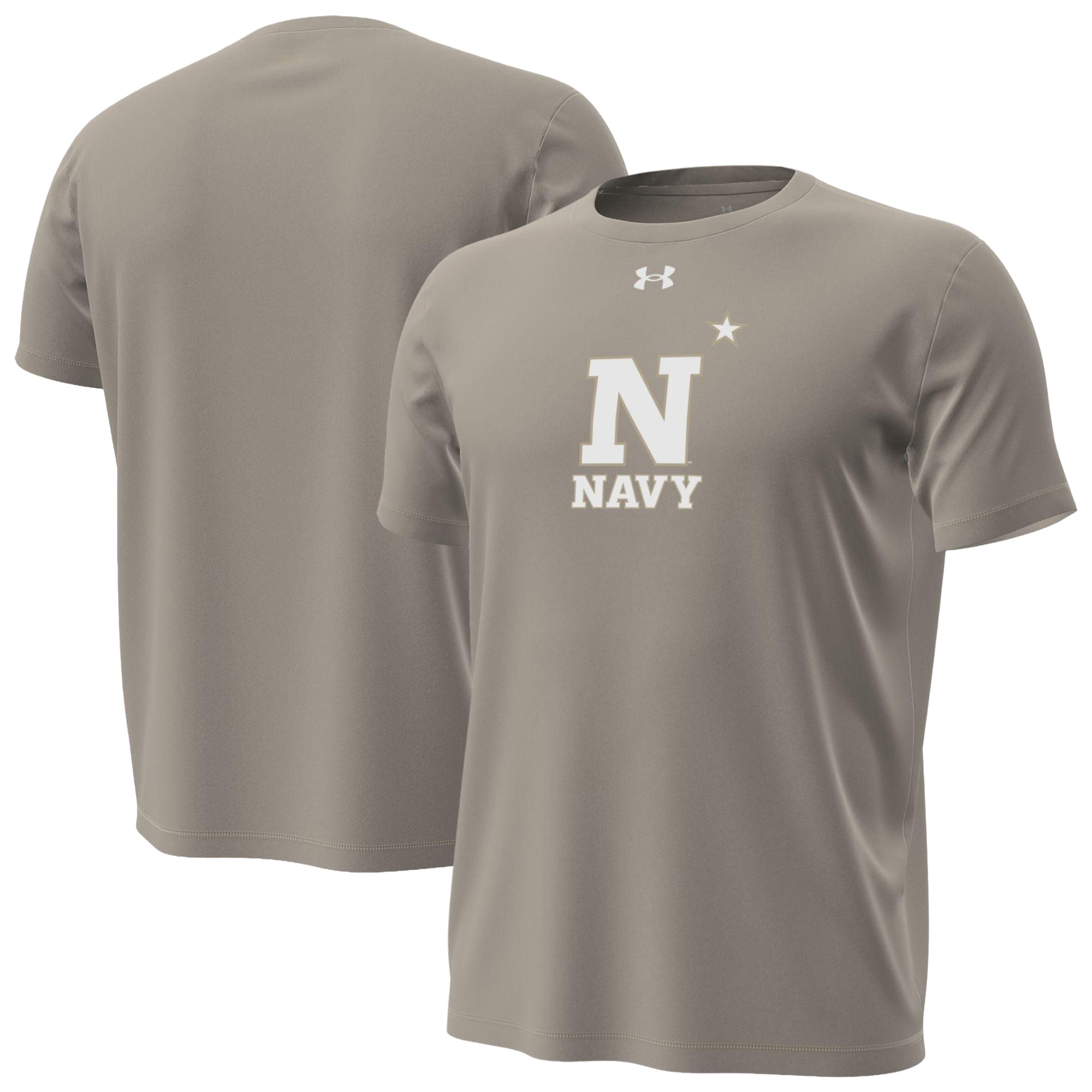 T-shirt Under Armour Stone Navy Midshipmen Inline Core pour homme
