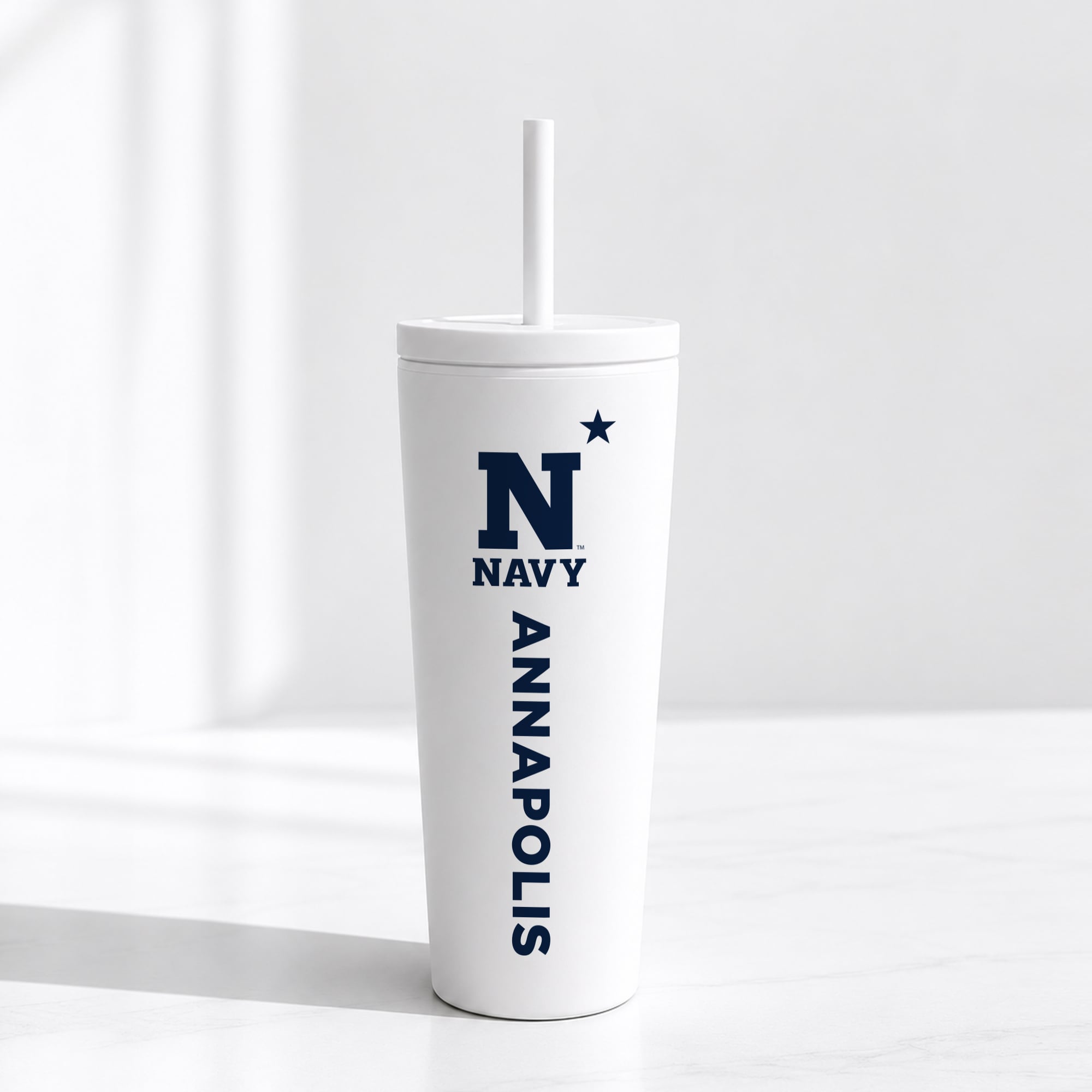 Gobelet isotherme à paille anti-déversement de 710 ml (24 oz) pour aspirants de la Marine