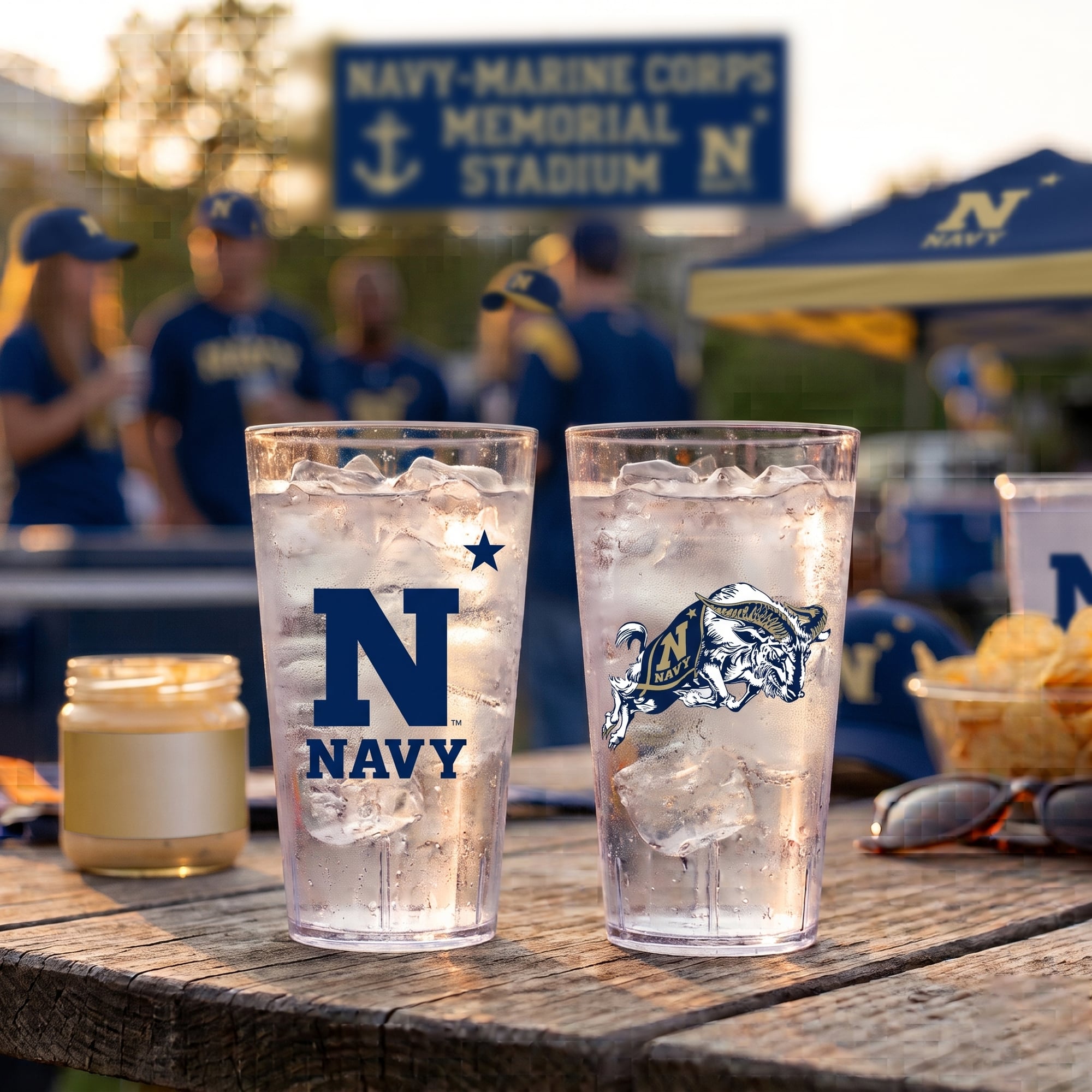 Navy Midshipmen 24oz. Two-Pack Tritan Tumbler Set
