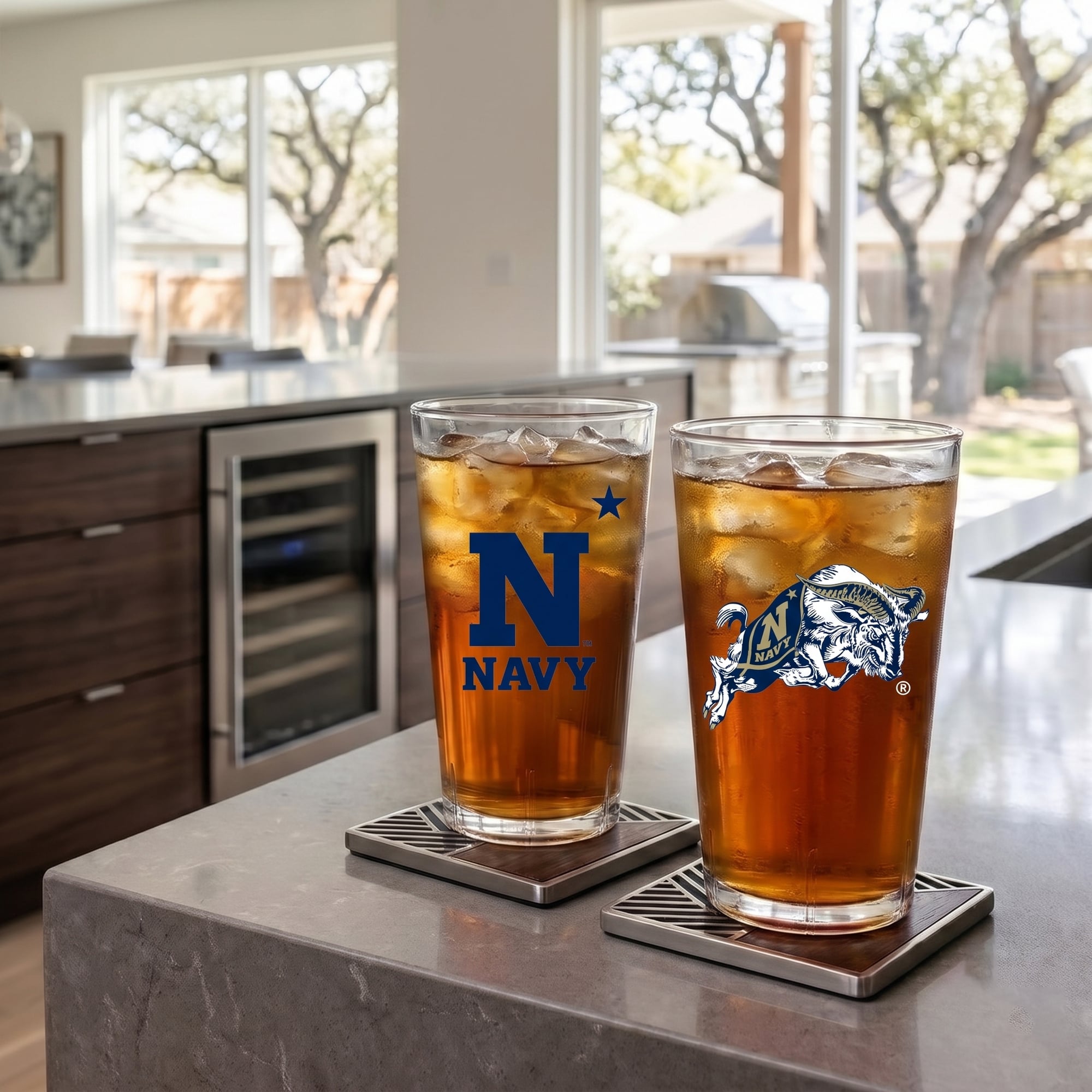 Navy Midshipmen 24oz. Two-Pack Tritan Tumbler Set