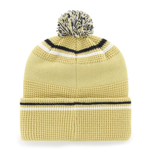 Bonnet unisexe '47 Gold Navy Midshipmen en maille gaufrée à revers avec pompon