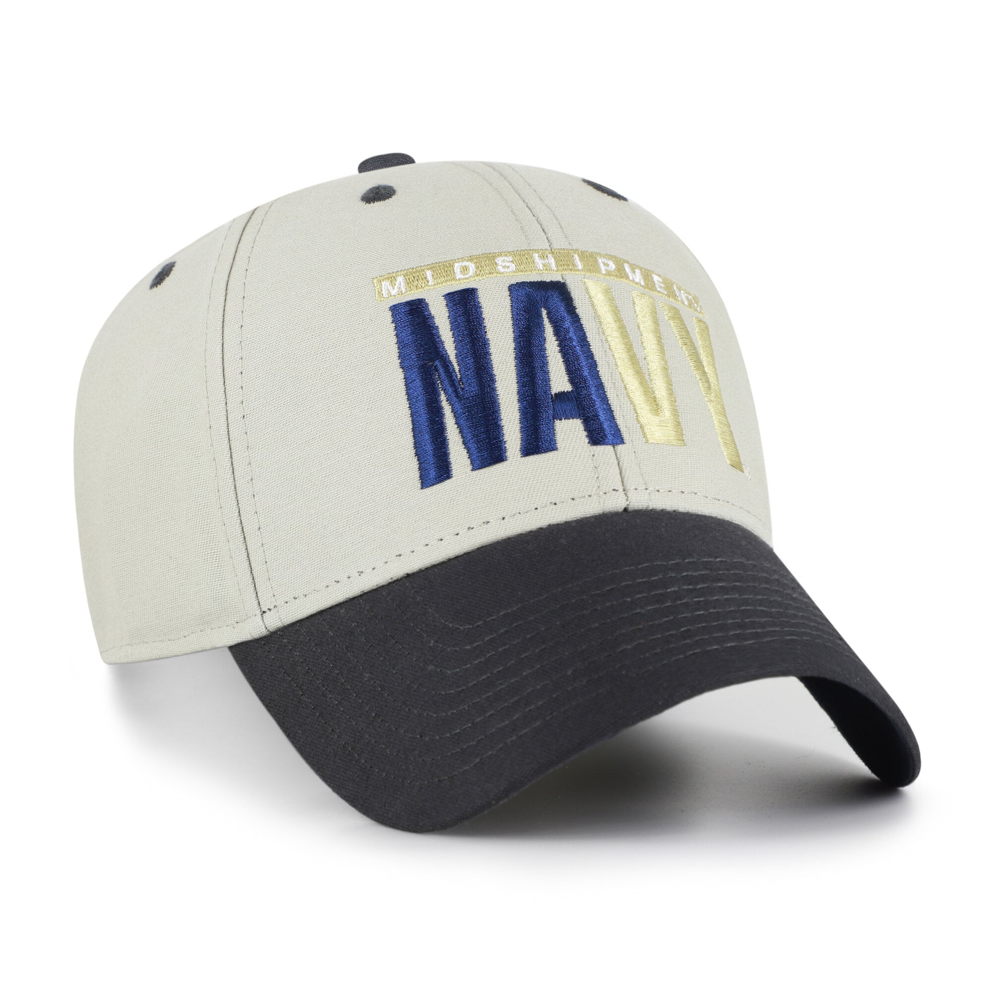 Casquette unisexe '47 grise/noire marine Midshipmen à inscription demi-bloc MVP ajustable