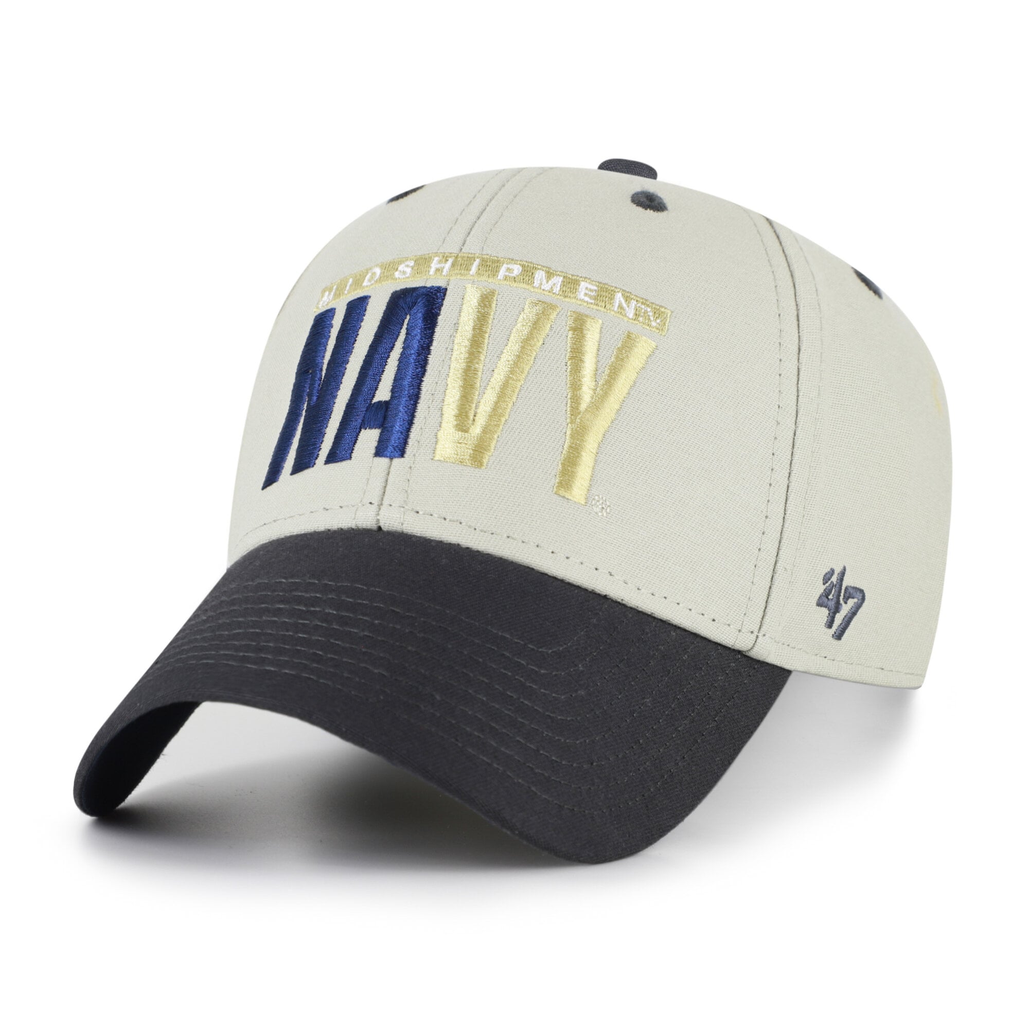 Casquette unisexe '47 grise/noire marine Midshipmen à inscription demi-bloc MVP ajustable