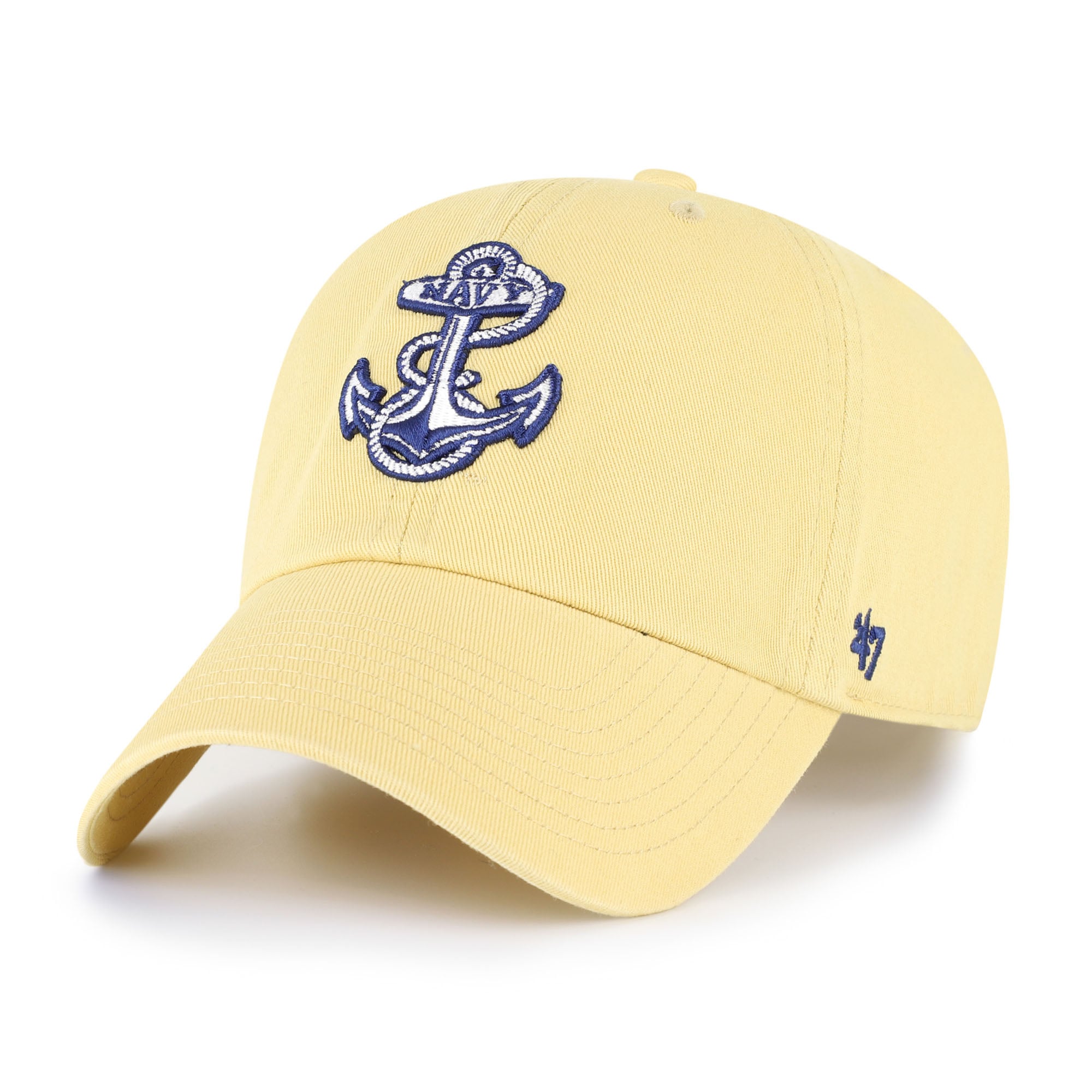 Unisex '47 Light Gold Navy Midshipmen Mascot Clean Up Adjustable Hat
