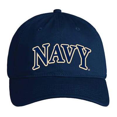  Navy Midshipmen Under Armour Unisex Washed Cotton Adjustable Hat - Navy