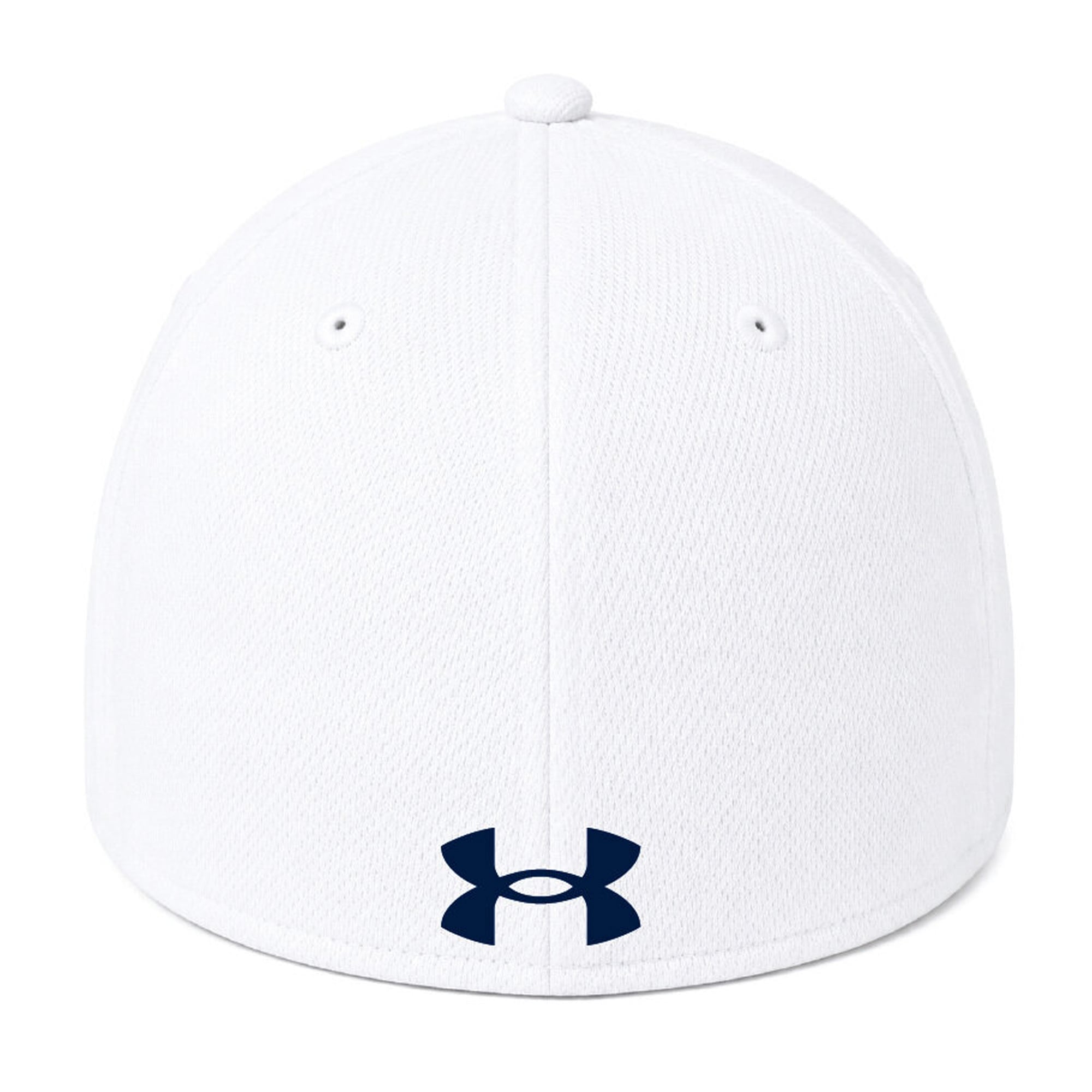 Casquette unisexe Under Armour blanche et marine Midshipmen Blitzing Accent Iso-Chill Stretch Fit
