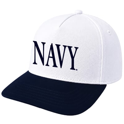 Navy Midshipmen Under Armour Unisex Blitzing Accent Stretch Fit Hat - White
