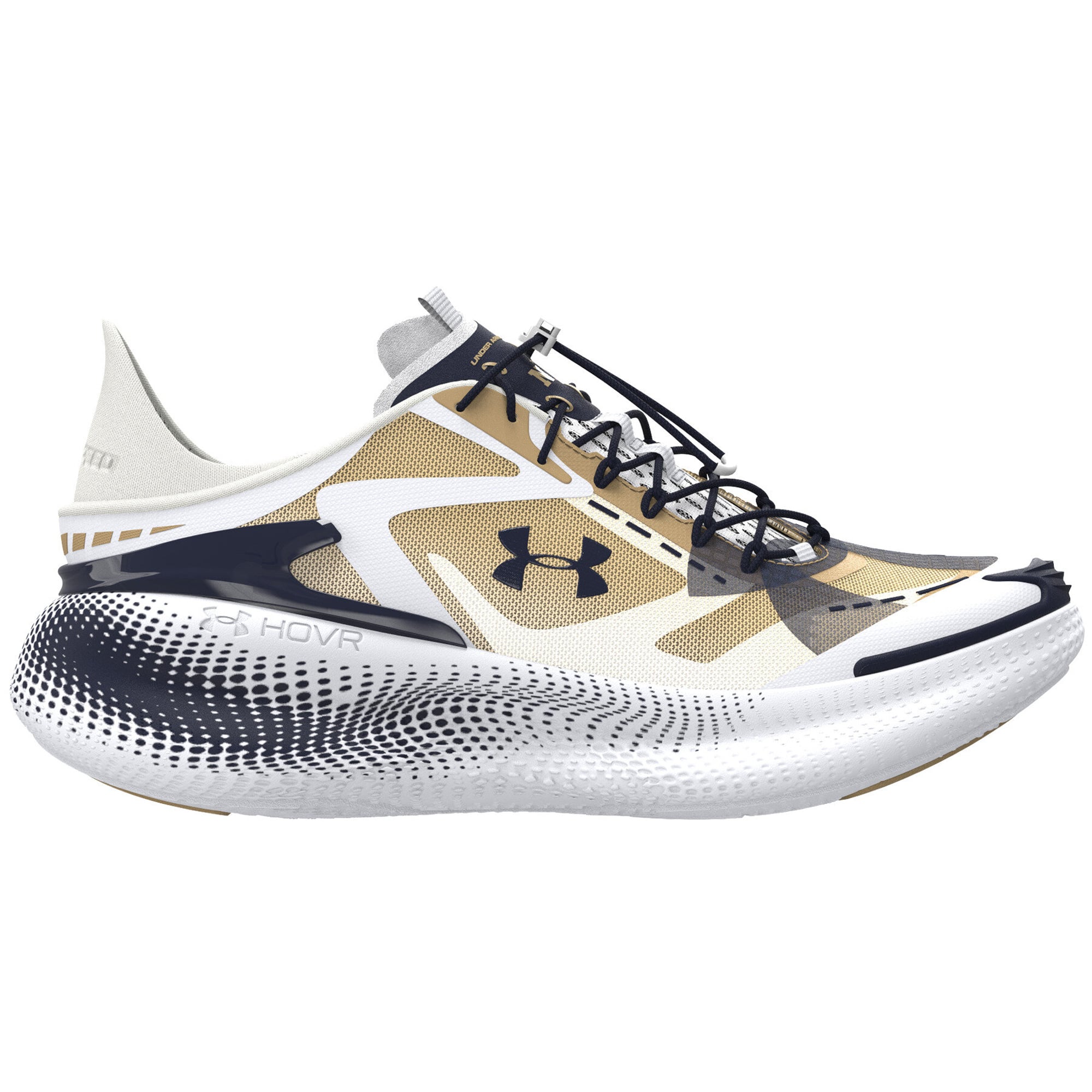 Baskets unisexes Under Armour blanches et marine Midshipmen Echo SlipSpeed ​​Team