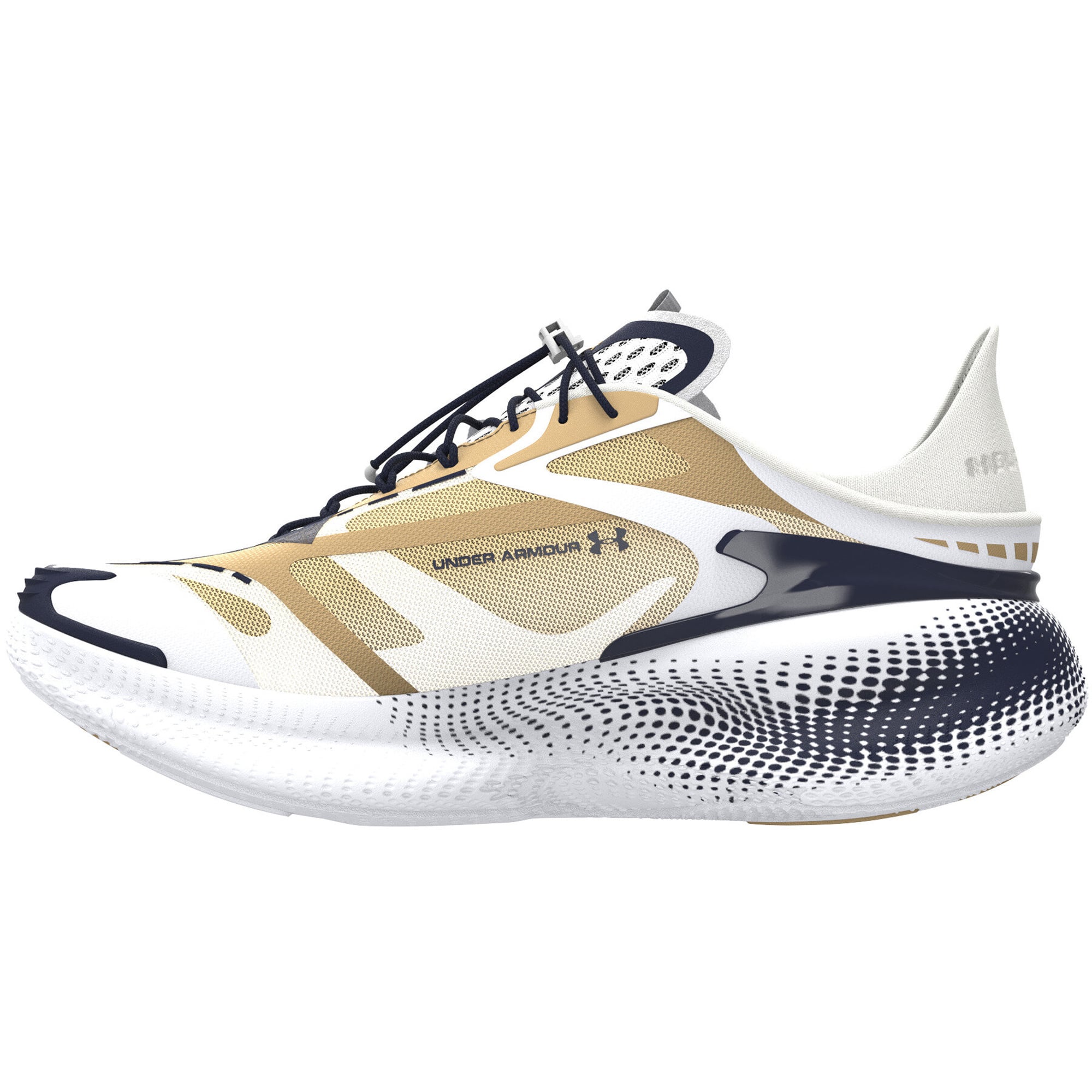 Baskets unisexes Under Armour blanches et marine Midshipmen Echo SlipSpeed ​​Team