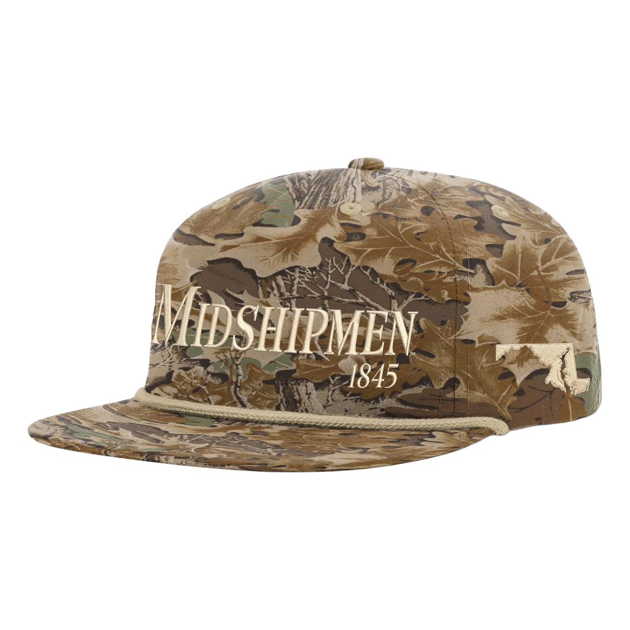 Casquette unisexe Uscape Apparel camouflage marine Midshipmen, style traditionnel, ajustable, pour golfeur.