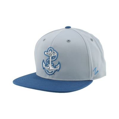  Navy Midshipmen Zephyr Unisex Pastel Fitted Hat - Gray