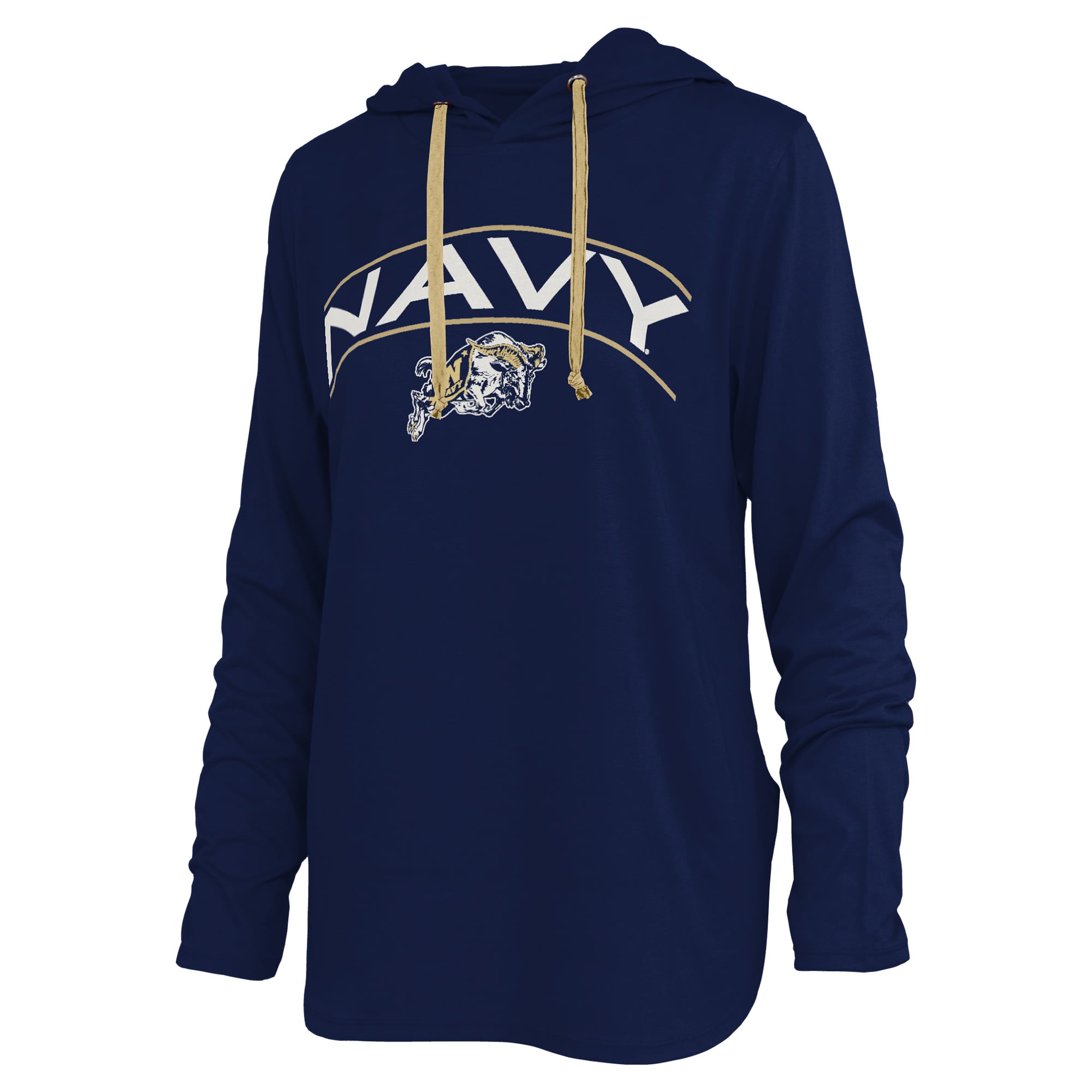 T-shirt à capuche manches longues Pressbox Navy pour femmes, modèle Allie des Midshipmen de la Marine