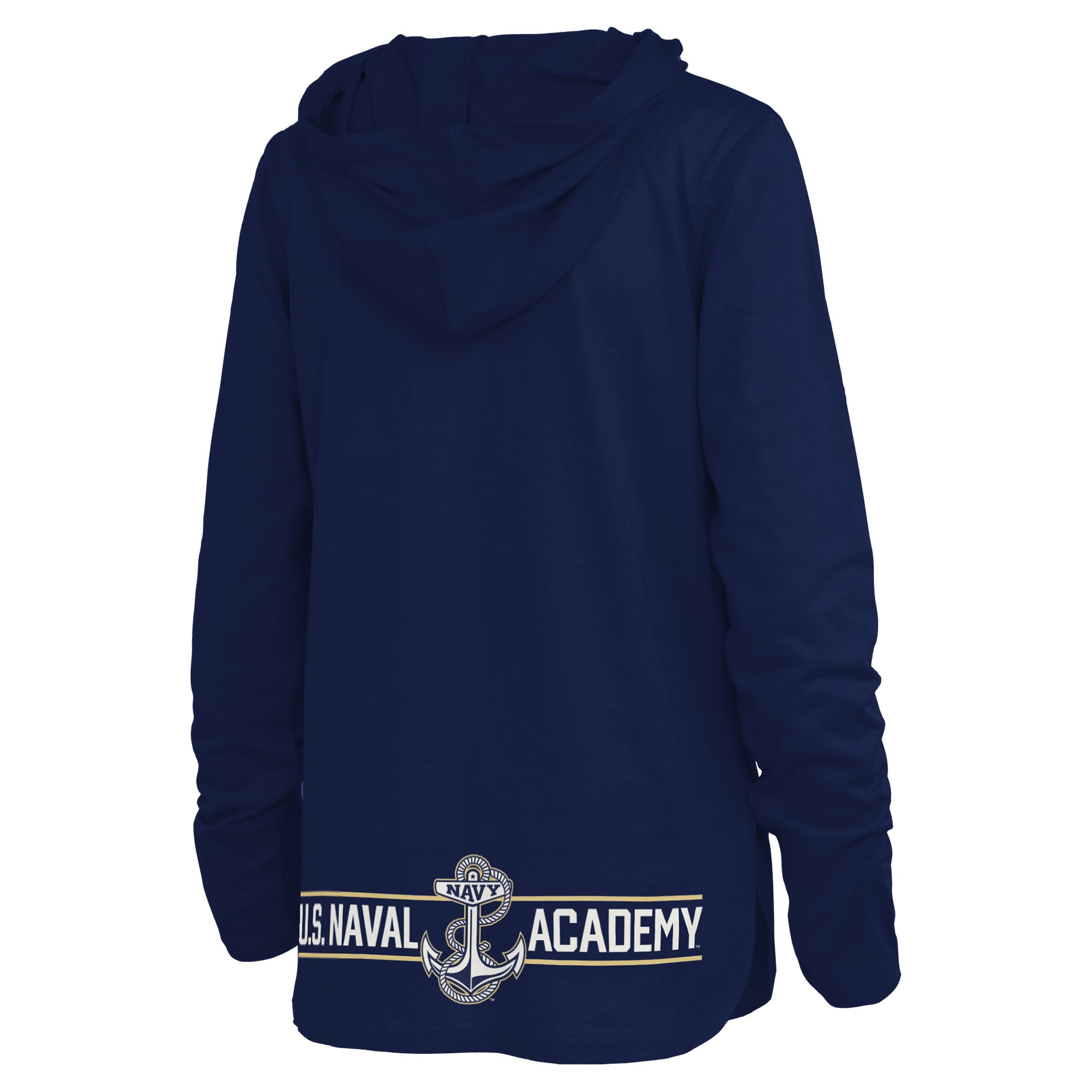 T-shirt à capuche manches longues Pressbox Navy pour femmes, modèle Allie des Midshipmen de la Marine