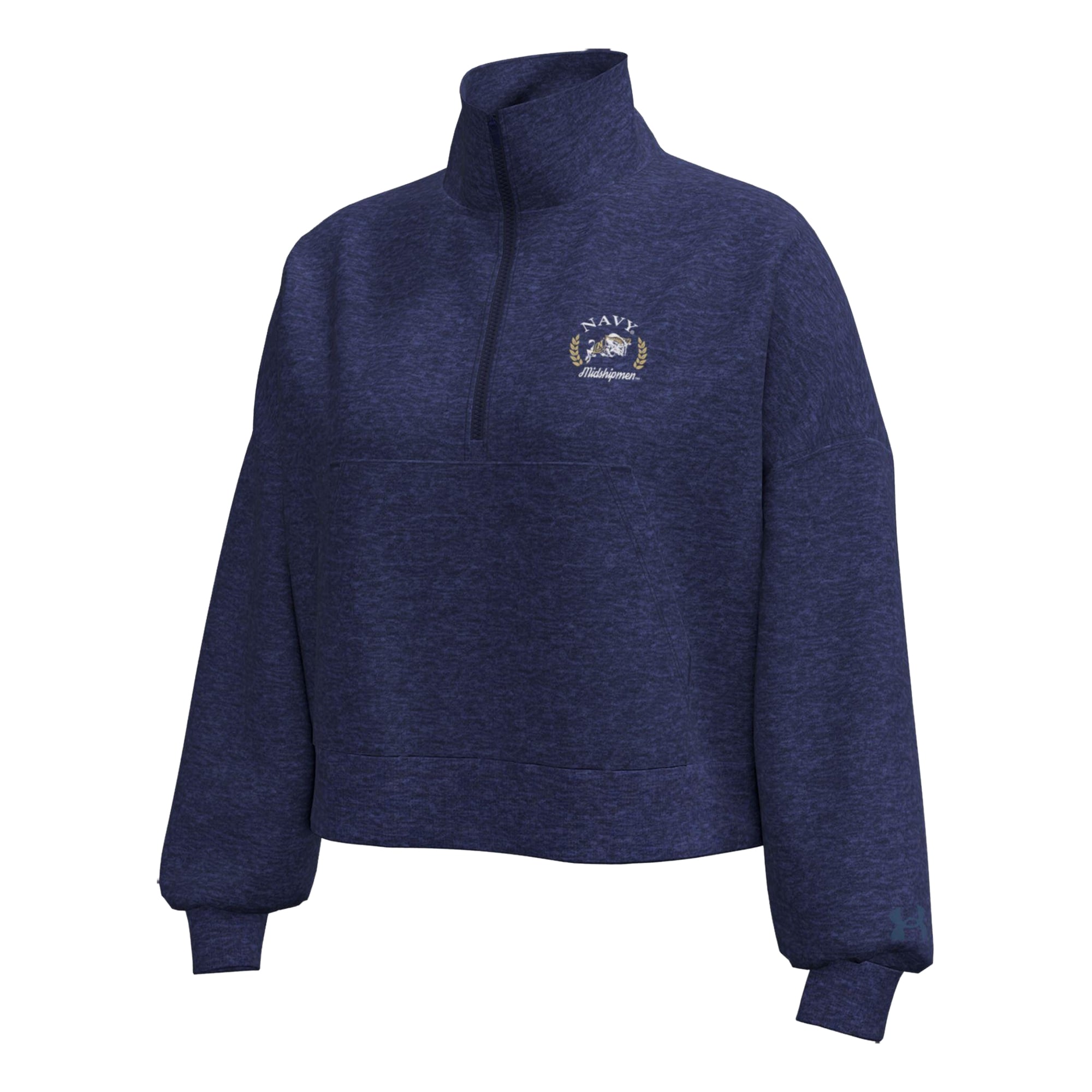 Veste polaire demi-zip Under Armour Heather Navy pour femme, modèle Midshipmen Icon