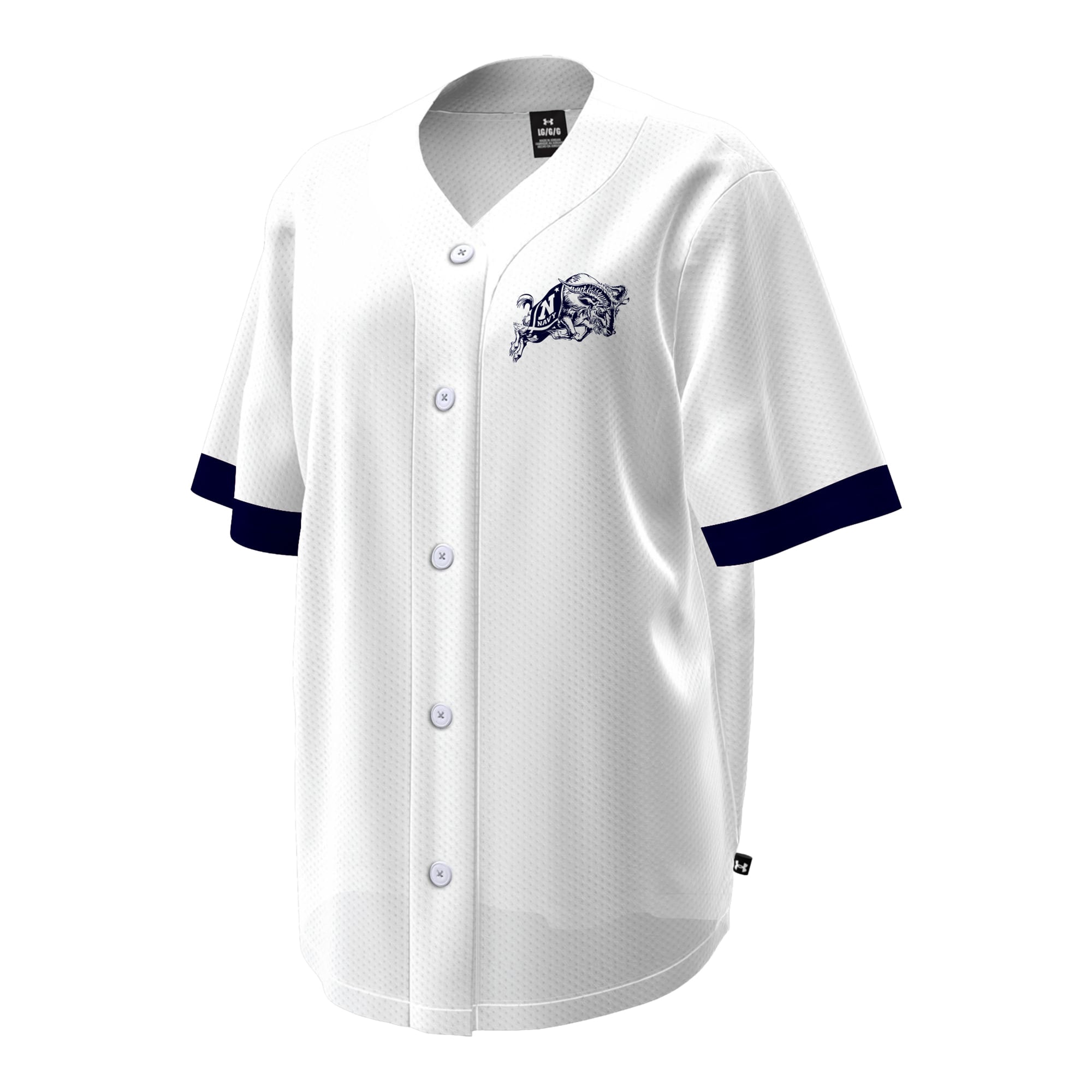 Women's Under Armour White Navy Midshipmen Baseball Jersey