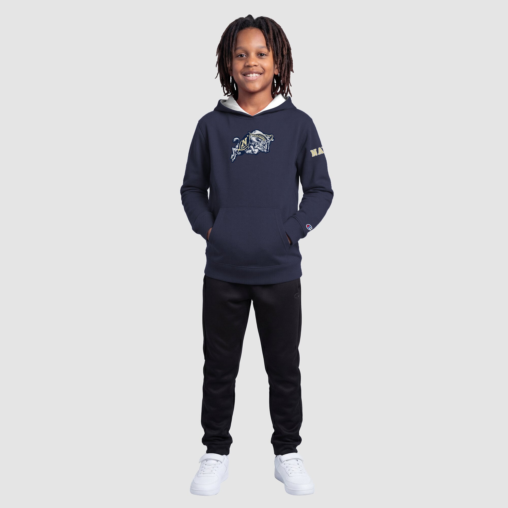Youth Champion  Navy Midshipmen Fleece Hoodie