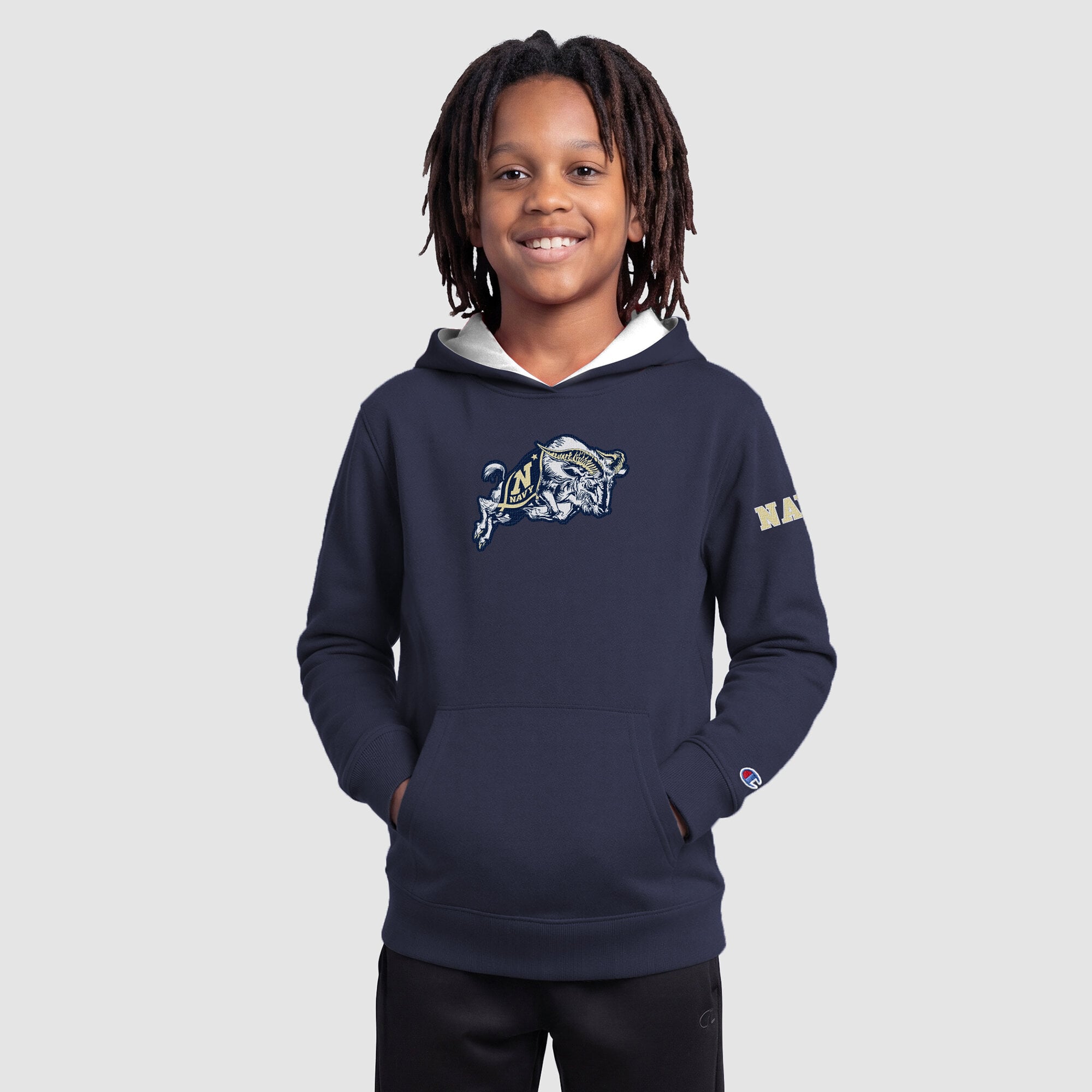 Youth Champion  Navy Midshipmen Fleece Hoodie