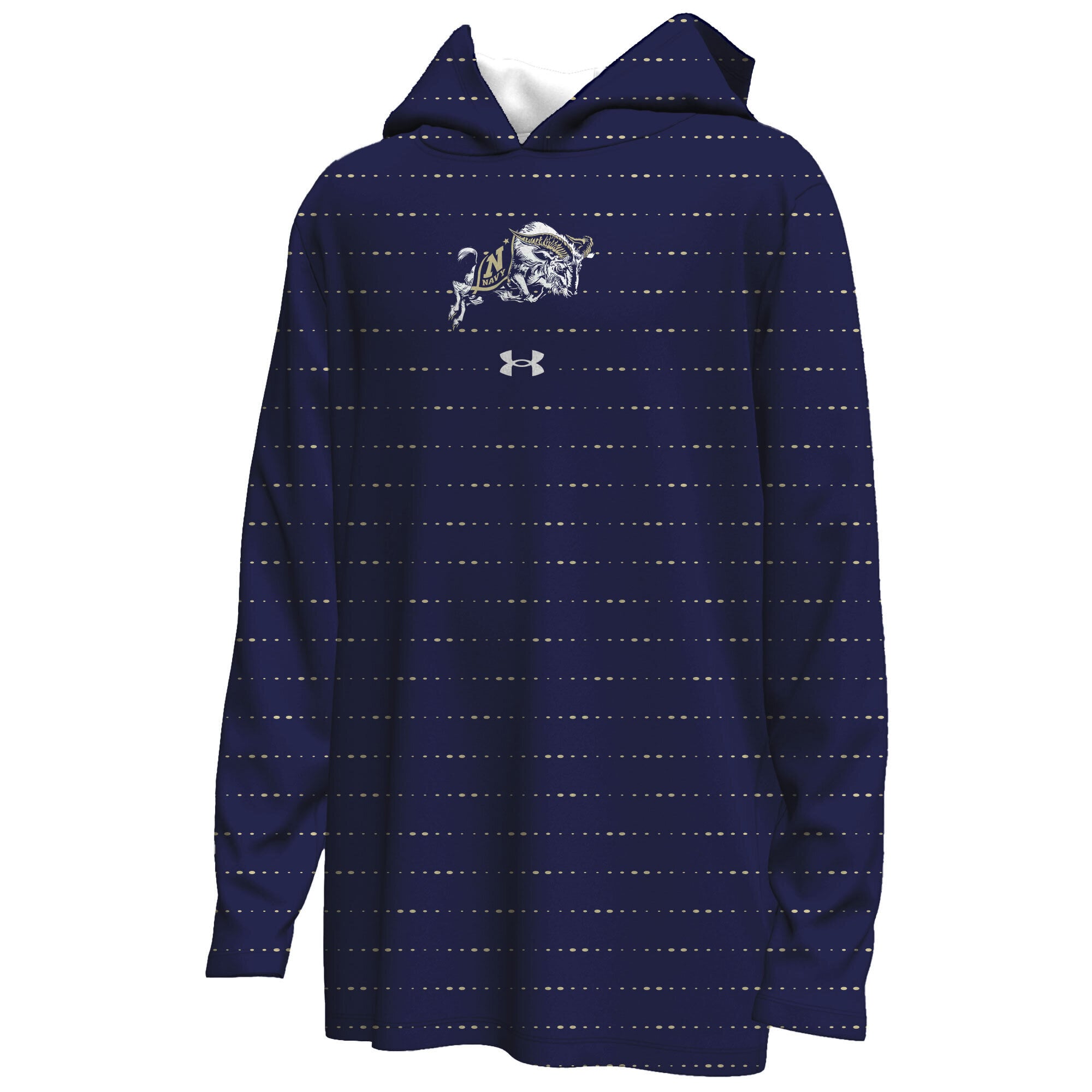 Youth Under Armour  Navy Midshipmen Gameday Armourfuse Lightweight Hoodie