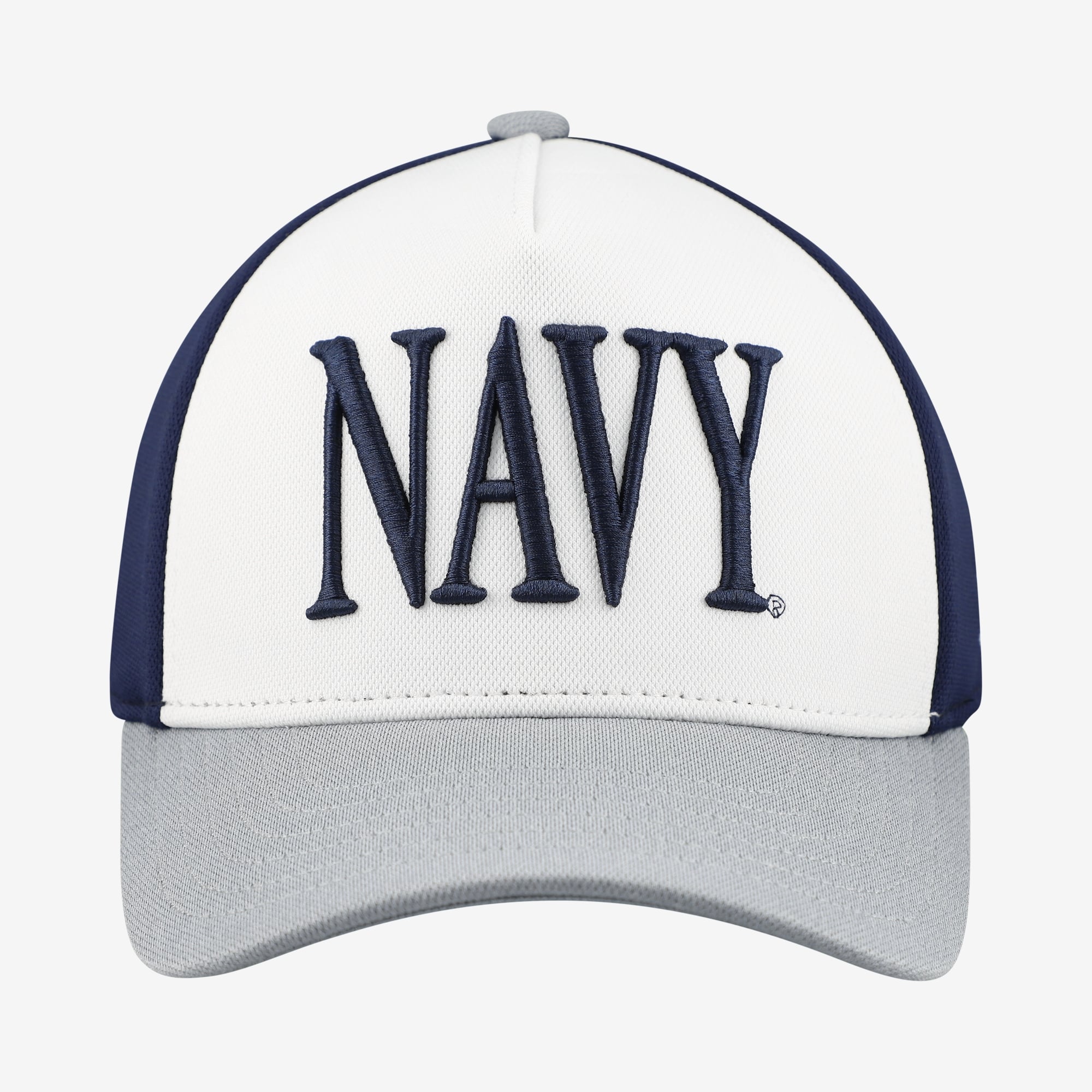 Casquette ajustable Under Armour Midshipmen Blitzing Accent blanche/grise marine pour jeunes