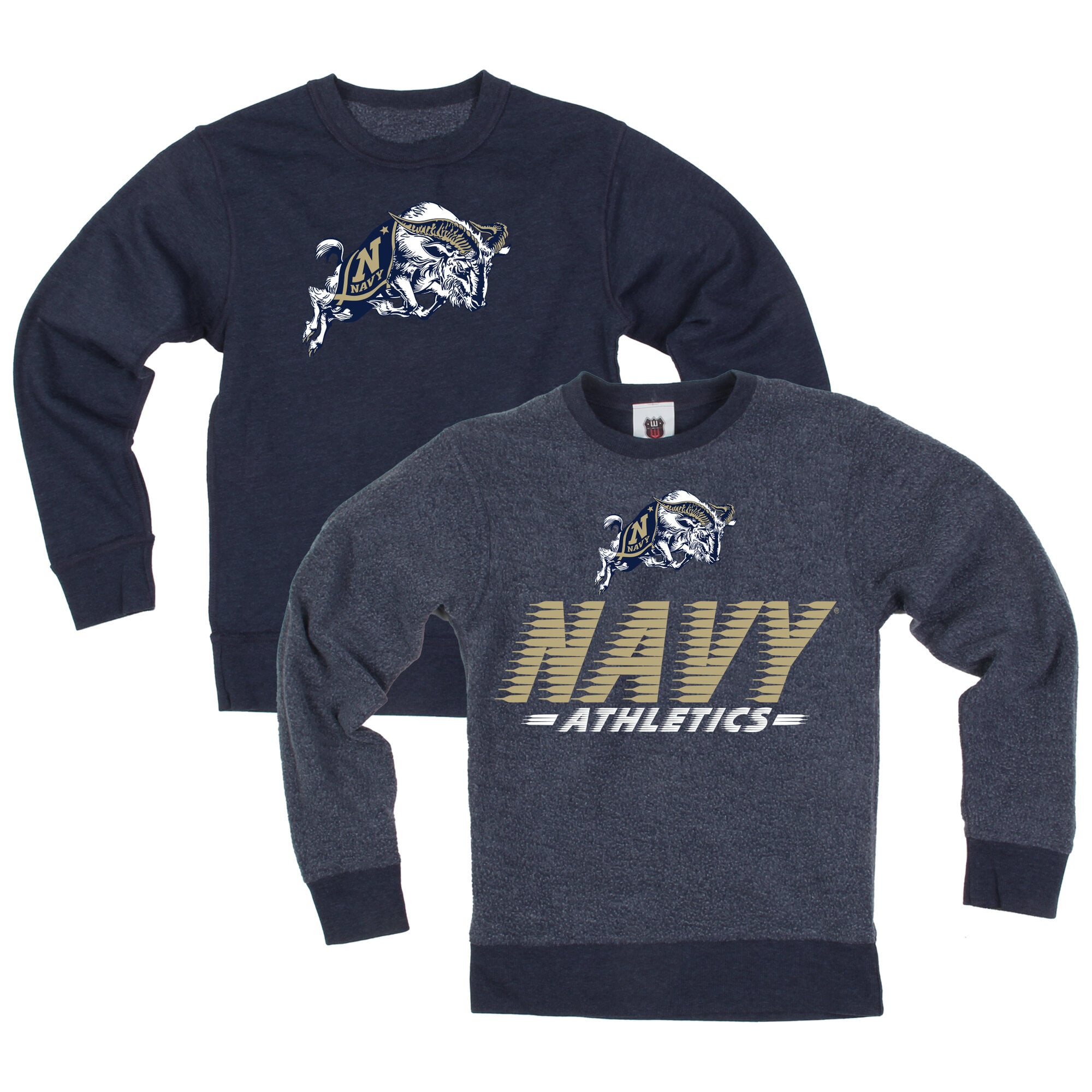 Youth Wes & Willy Navy Midshipmen Reversible Sweatshirt