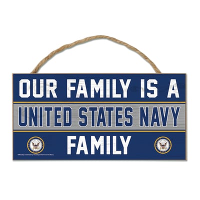  Navy WinCraft 5'' x 10'' Rope Wood Sign