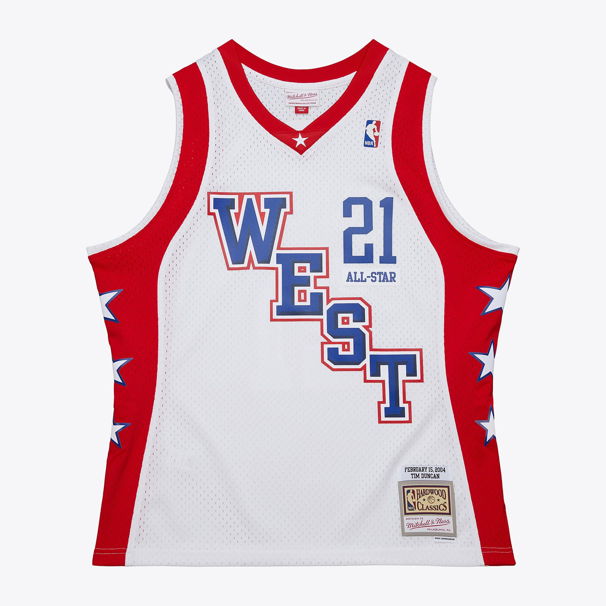 Tim Duncan 2004 NBA All-Star Game White Western Conference 
