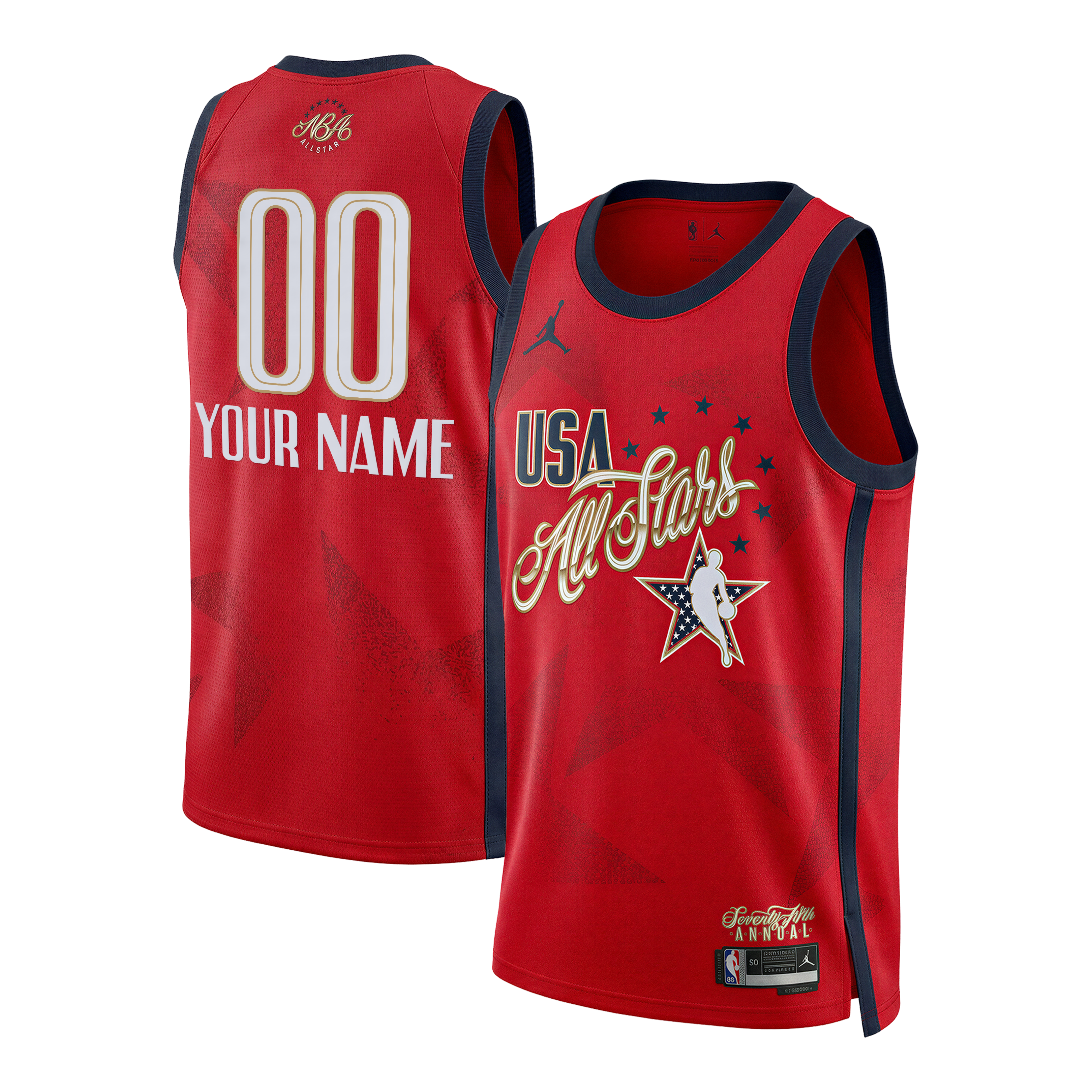 Jordan Brand Unisex 2026 NBA All-Star Game Swingman Custom Jersey - Red
