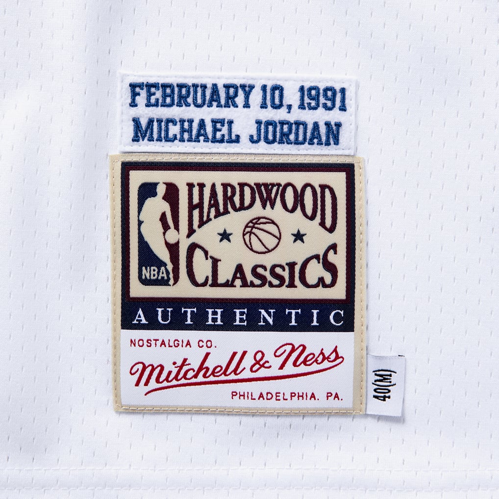 Men's Michael Jordan White Hardwood Classics 1991 NBA All-Star Game Authentic Jersey
