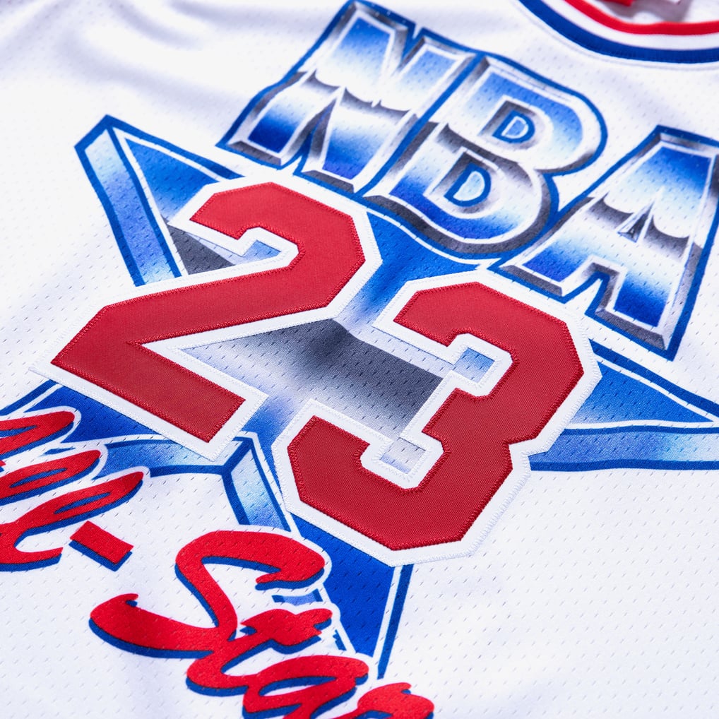 Men's Michael Jordan White Hardwood Classics 1991 NBA All-Star Game Authentic Jersey