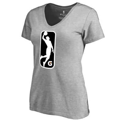 NBA G League Women's Primary Logo V-Neck T-Shirt - Heather Gray