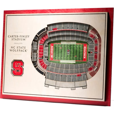 NC State Wolfpack Fanpoint 17'' x 13'' 5-Layer StadiumView 3D Wall Art