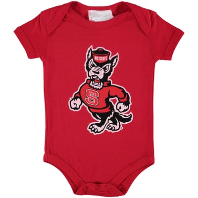NC State Wolfpack Two Feet Ahead Infant Big Logo Bodysuit - Red
