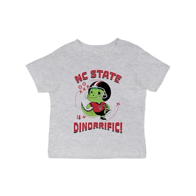NC State Wolfpack Vive La Fete Infant Dinorrific T-Shirt - Gray