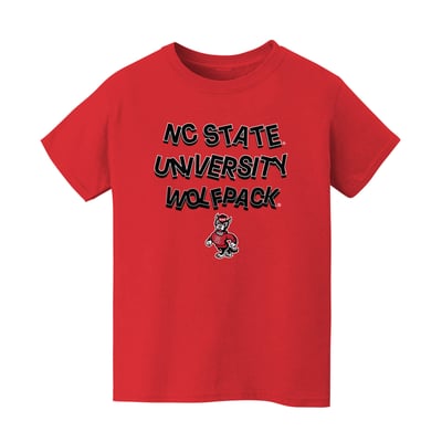 NC State Wolfpack Vive La Fete Infant Mascot & Name T-Shirt - Maroon