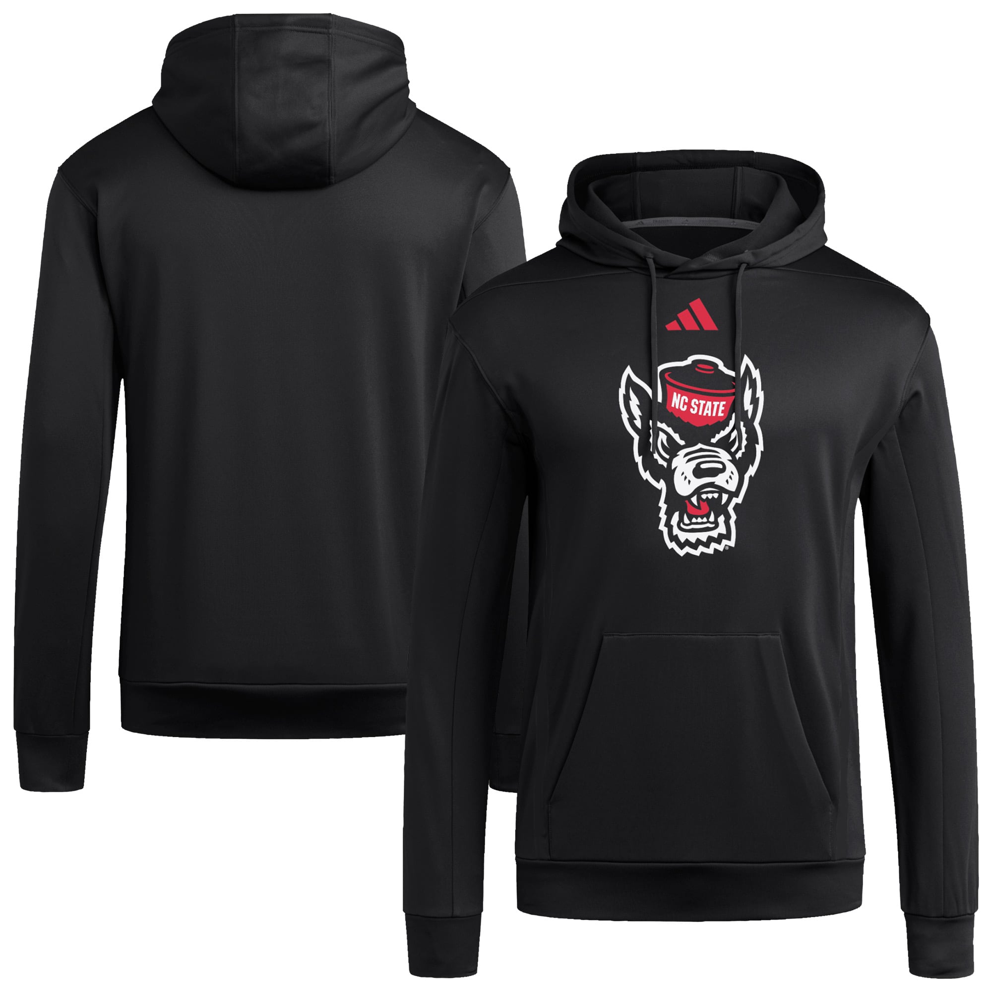 Men's adidas Black NC State Wolfpack Locker Logo Fleece Pullover Hoodie