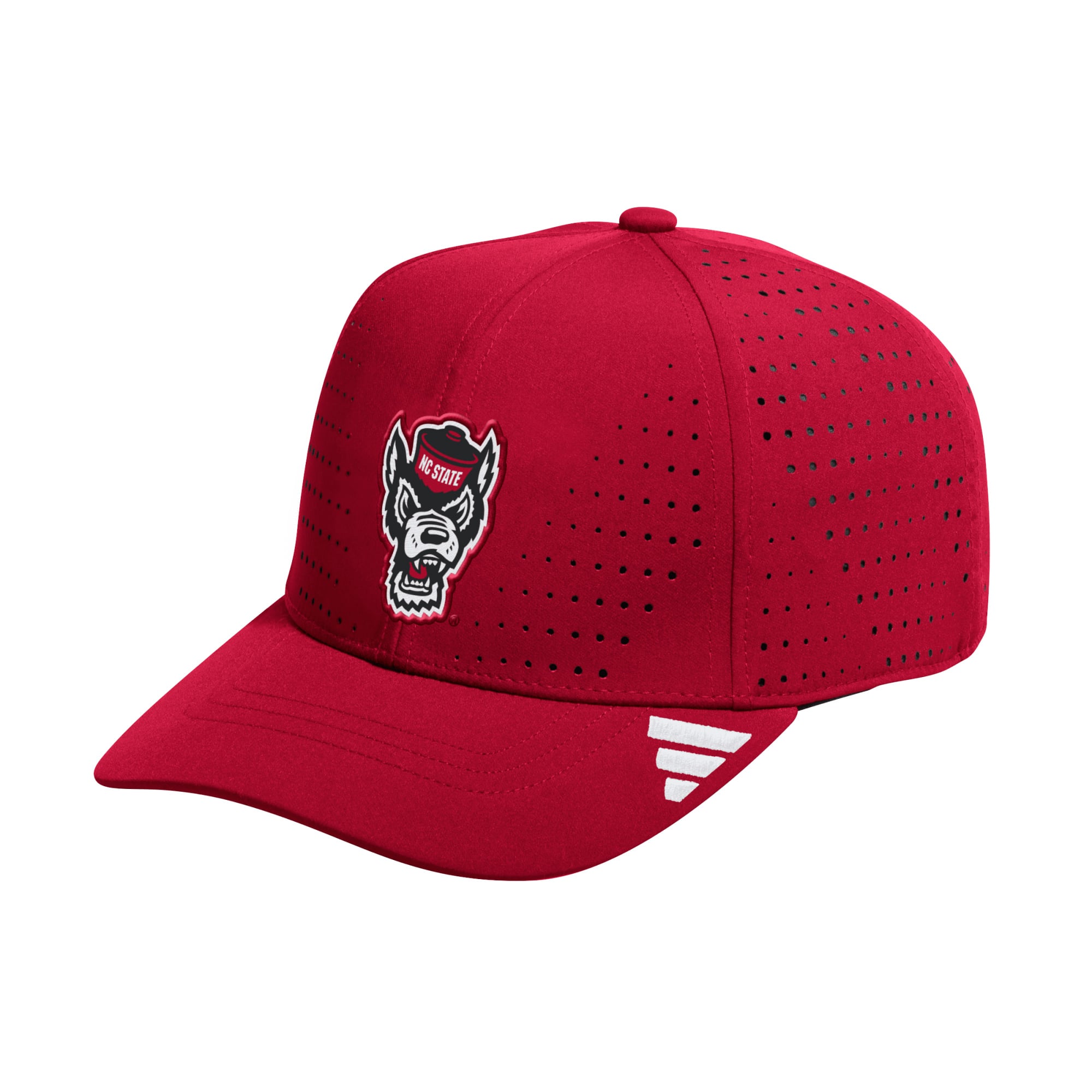 Casquette ajustable adidas rouge NC State Wolfpack Inline pour homme