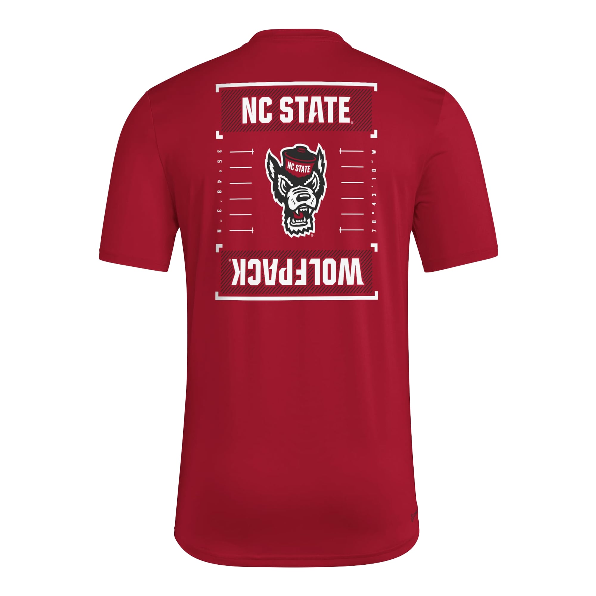 T-shirt d'avant-match adidas rouge NC State Wolfpack Locker Football Icon AEROREADY pour homme